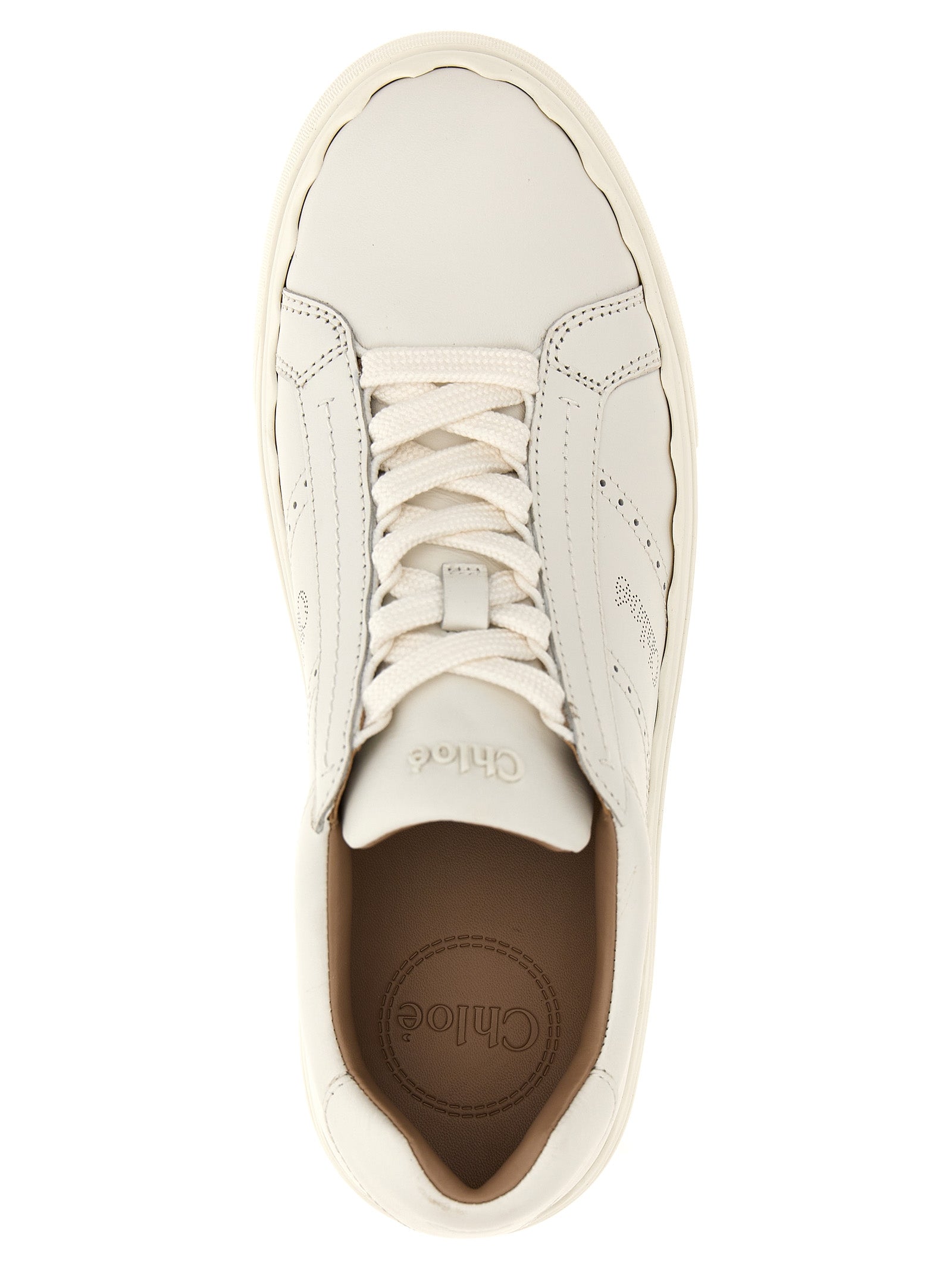 Baskets basses Chloé en cuir blanc