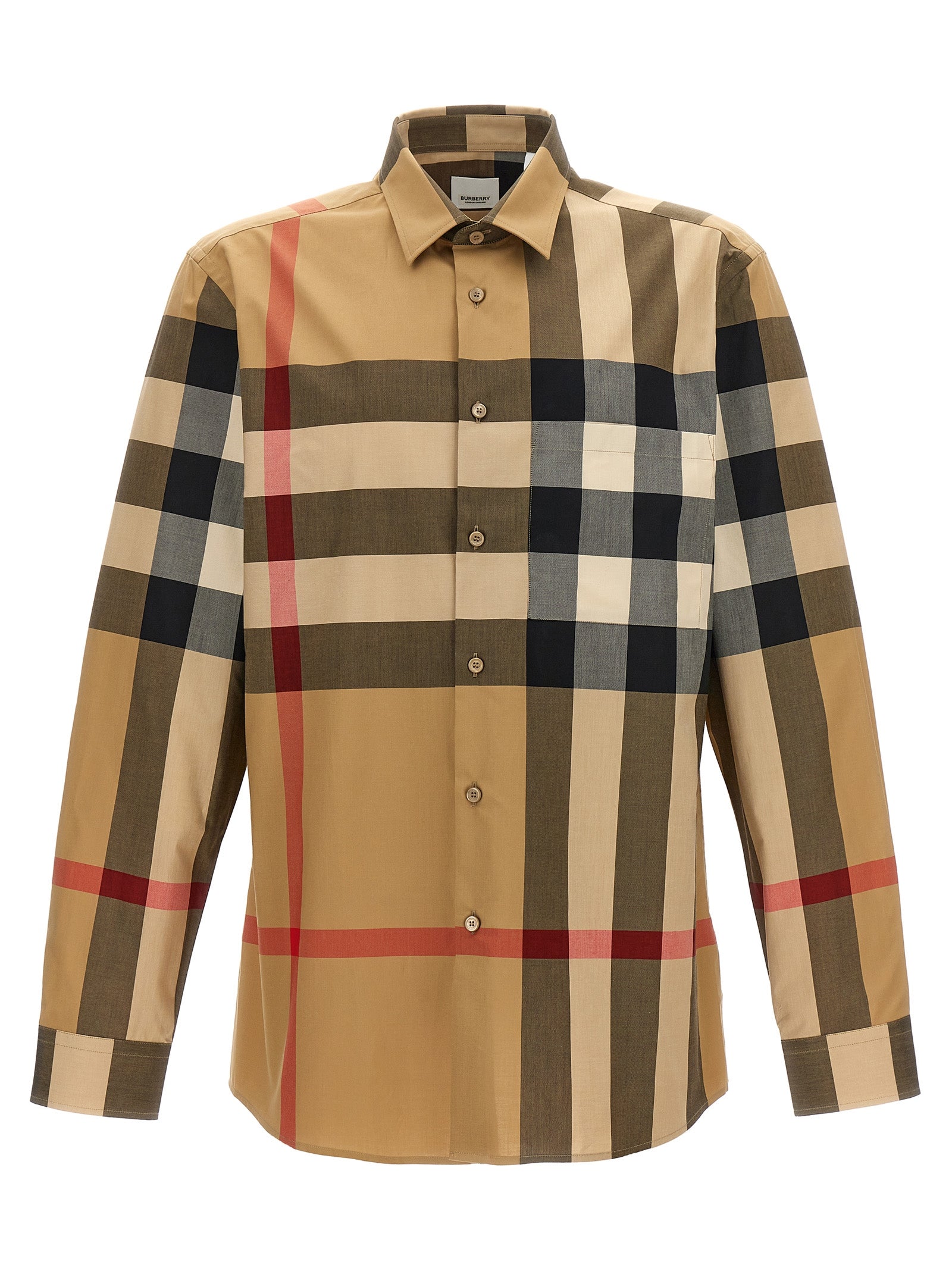 Burberry Beige Summerton Cotton Shirt