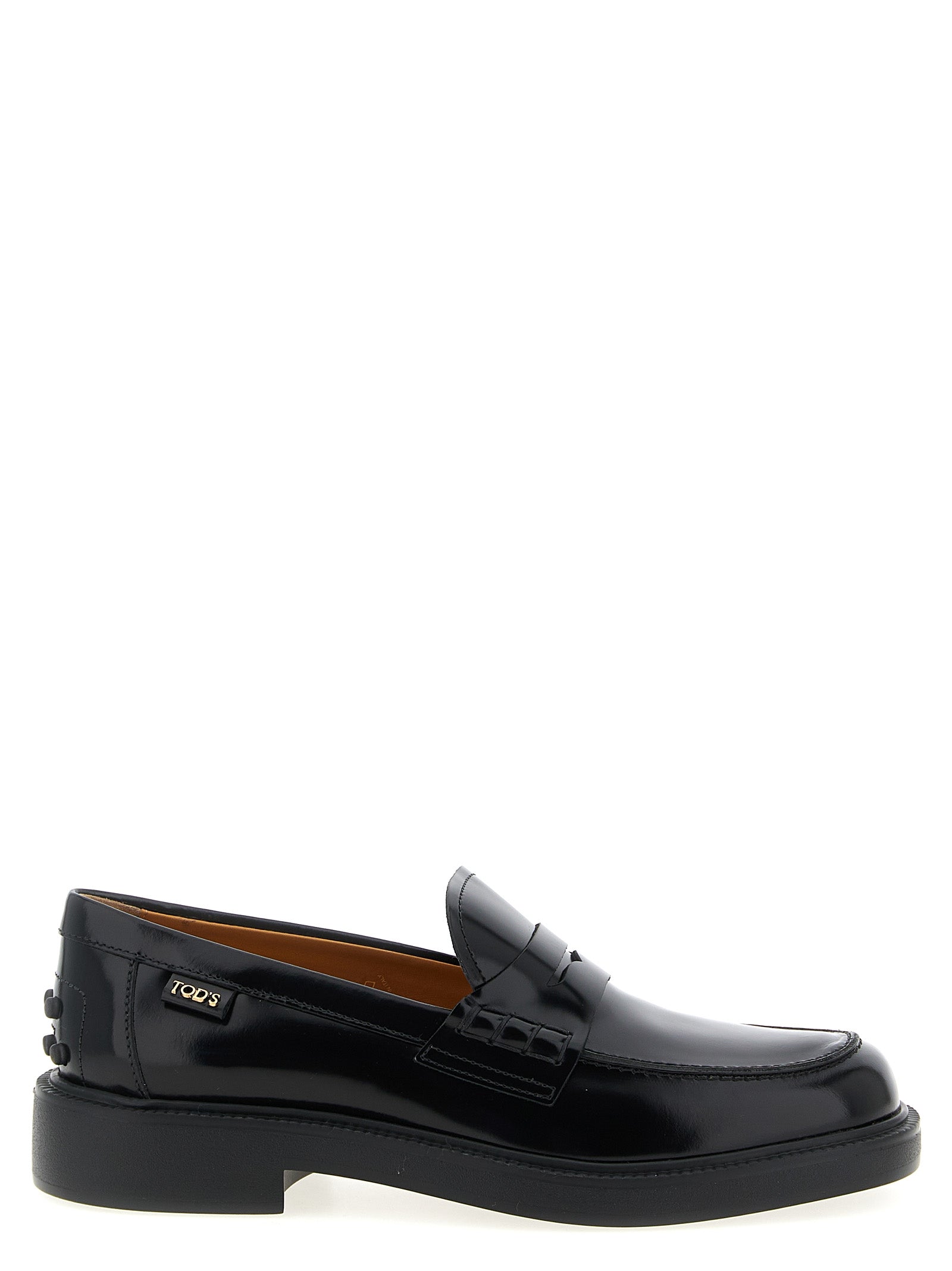 Tod’s Black Gomma 20L Leather Slip-On Loafers