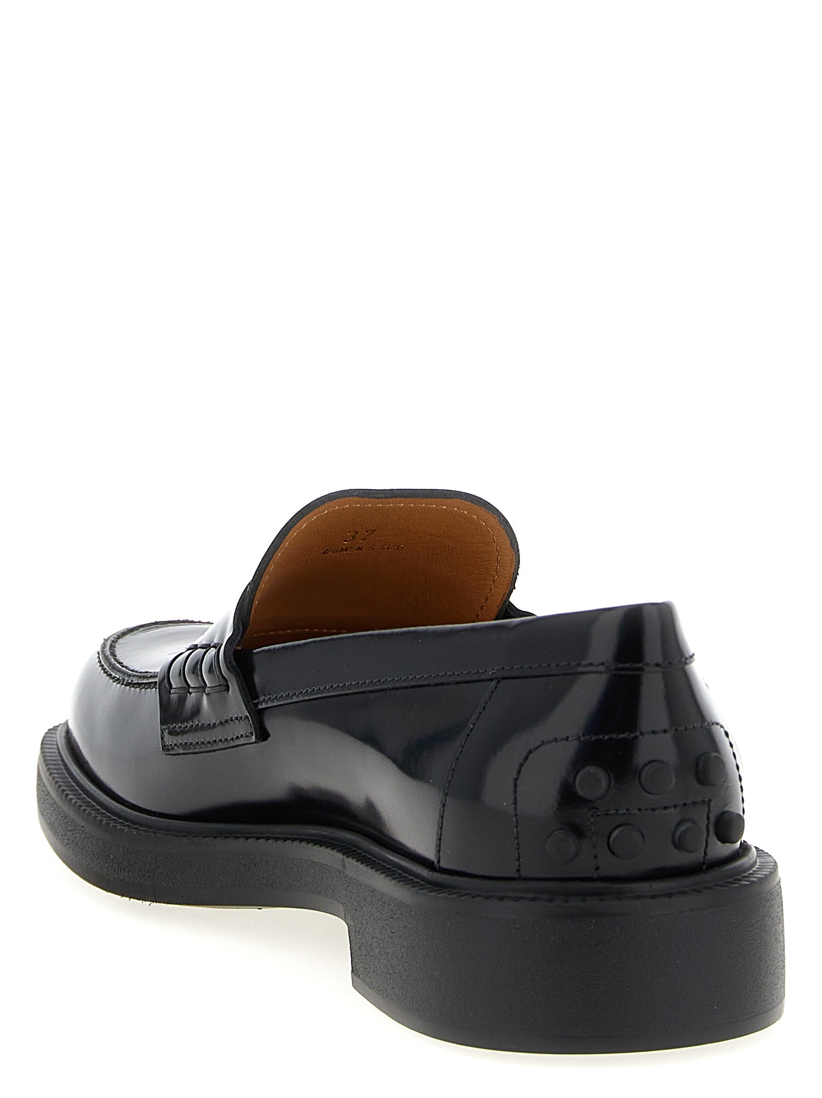 Tod’s Black Gomma 20L Leather Slip-On Loafers