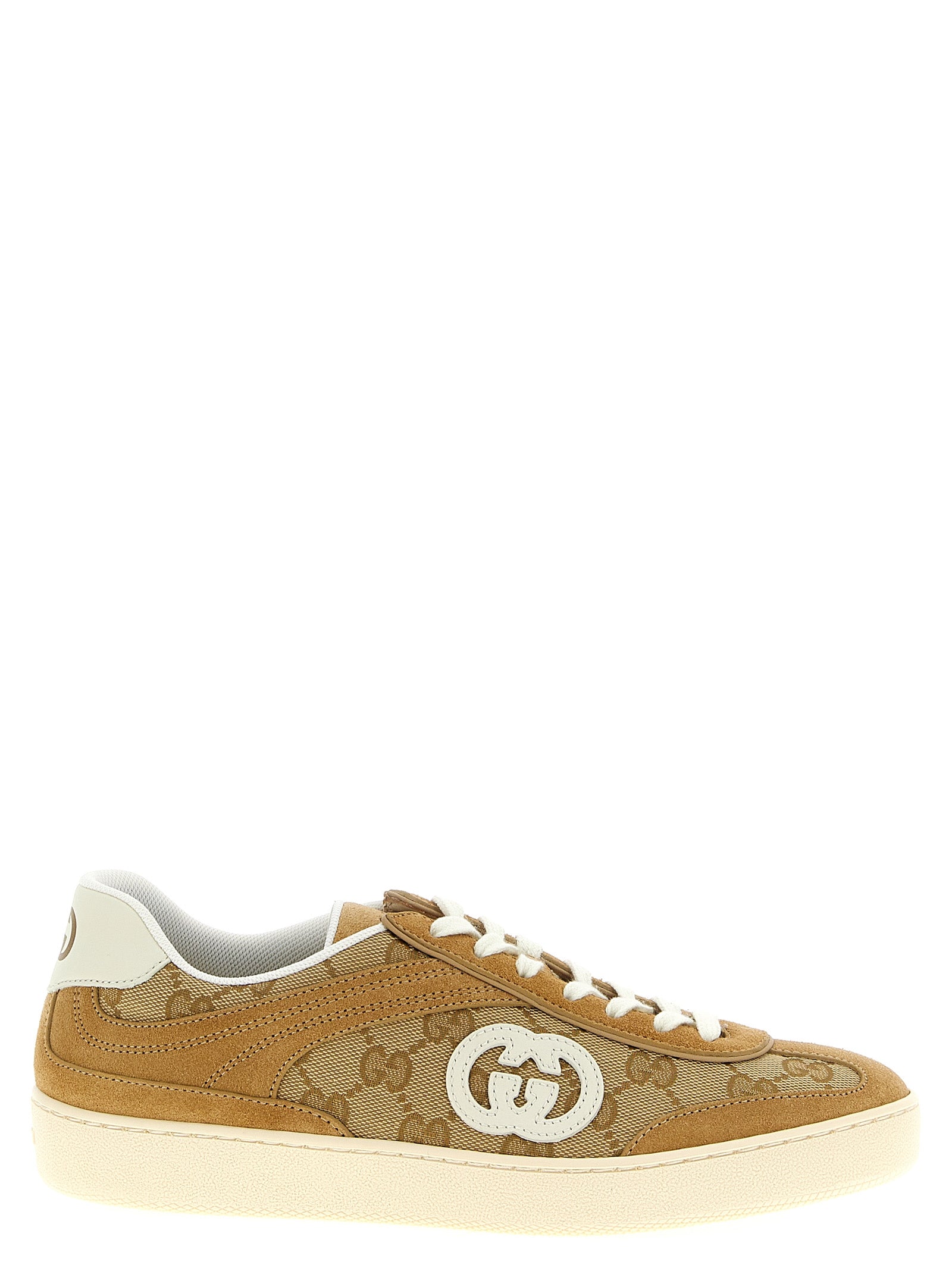 Gucci Beige G75 Low Top Sneakers Leather