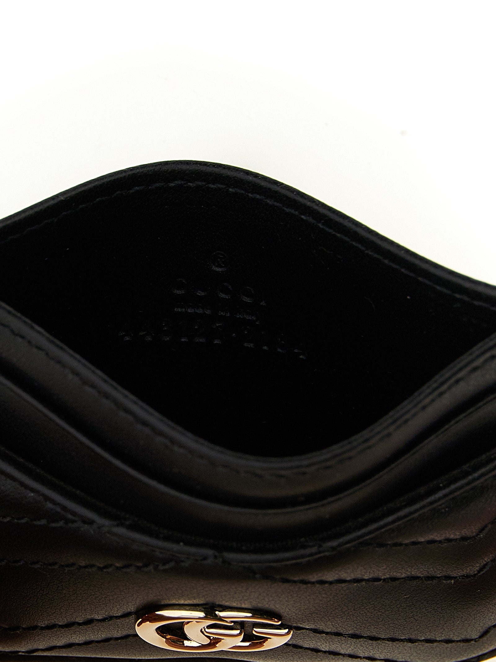 Gucci Black GG Marmont Cardholder Calf Leather