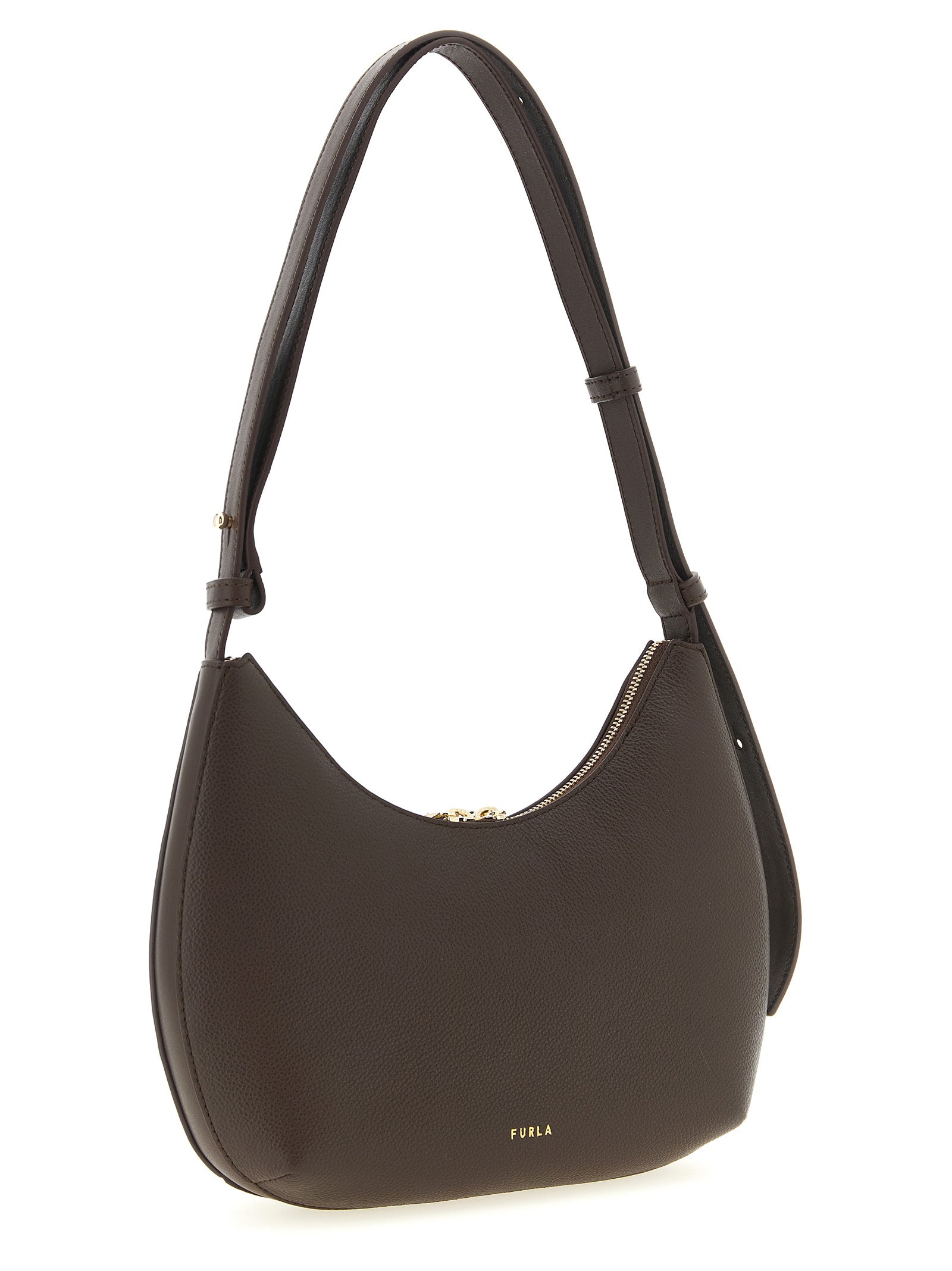 Furla Brown Furla Goccia Shoulder Bag Leather