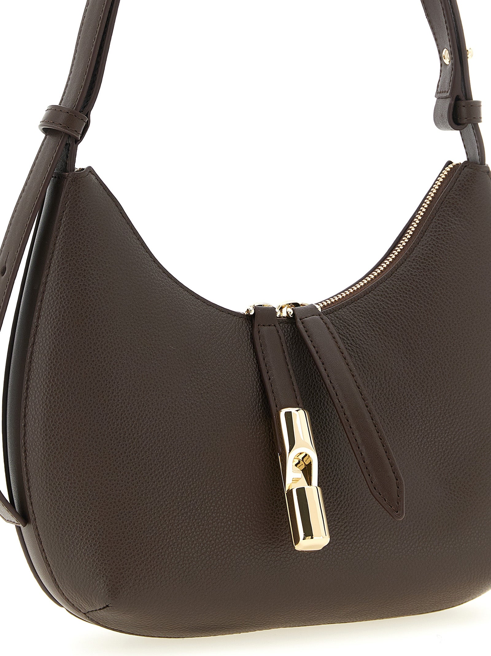 Furla Brown Furla Goccia Shoulder Bag Leather