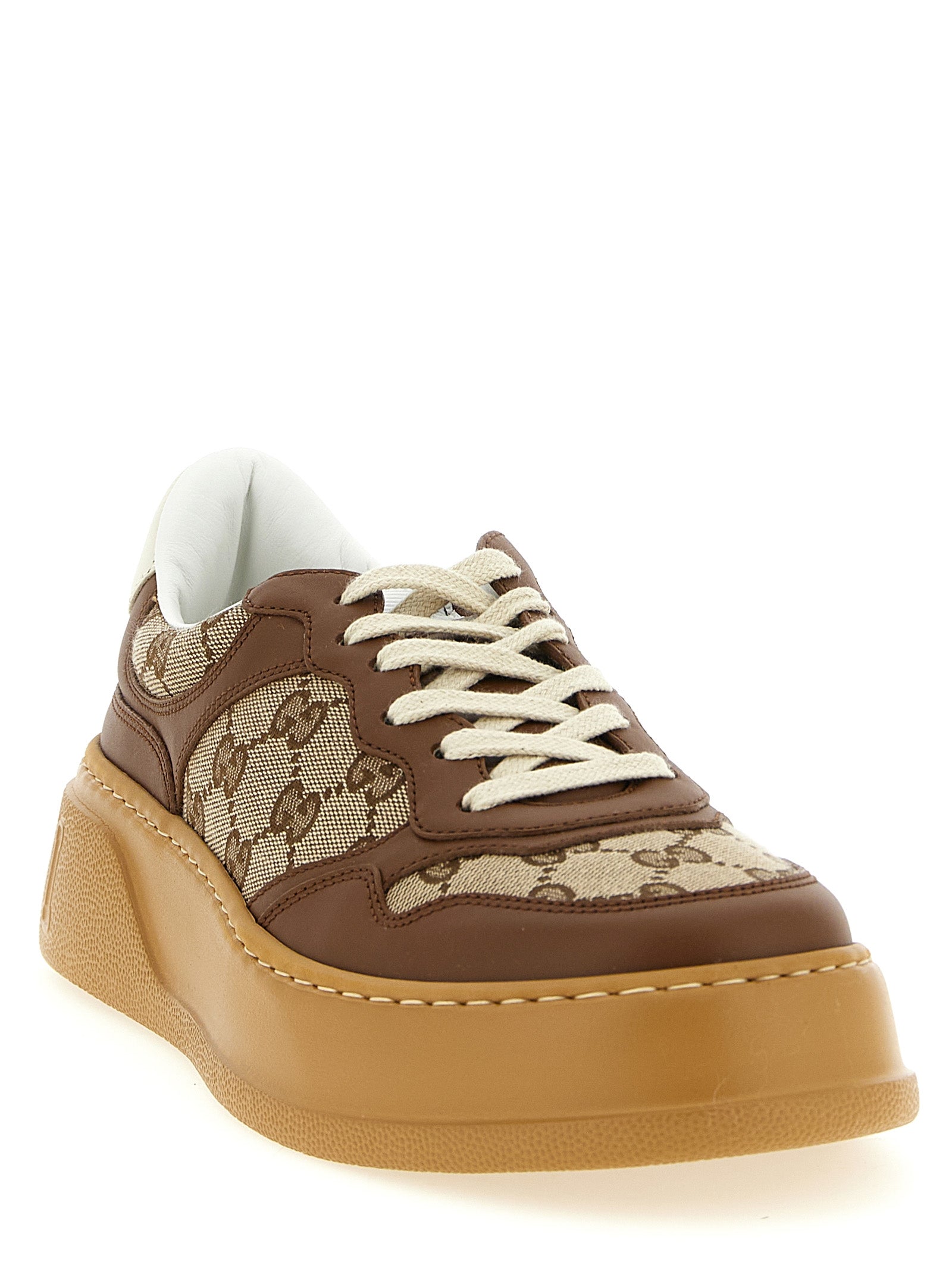 Gucci Brown Chunky Sneakers Leather
