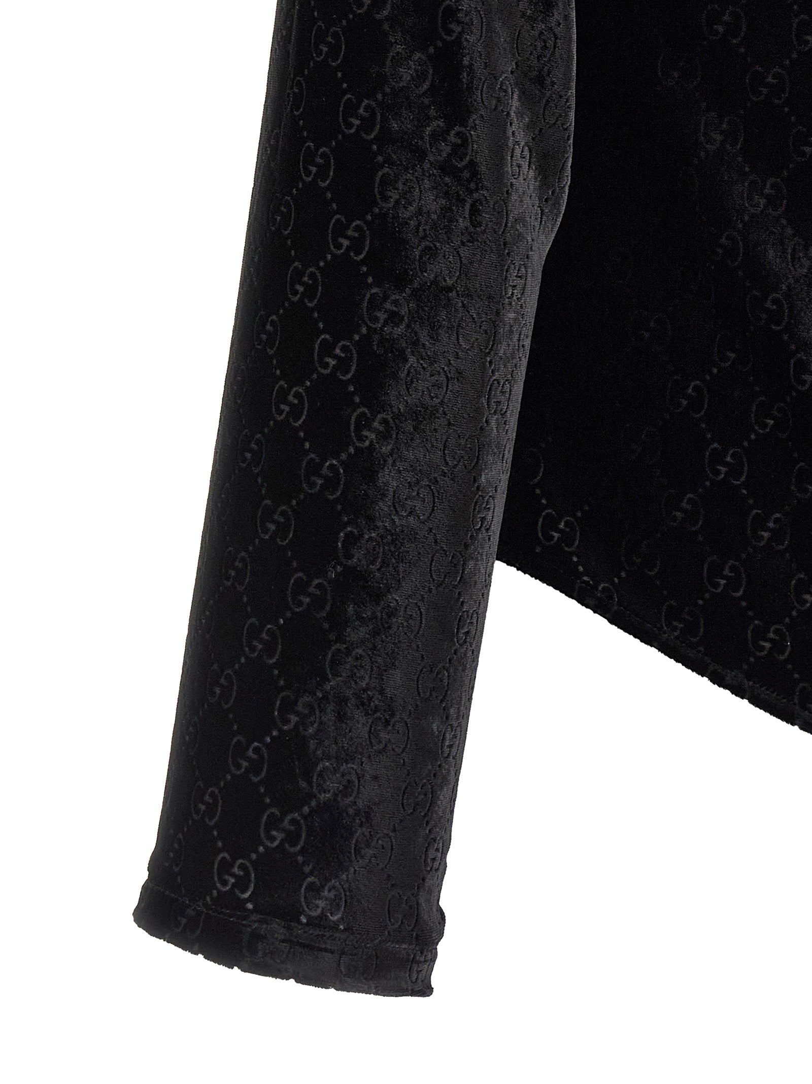 Gucci Black Viscose Nylon Blouse