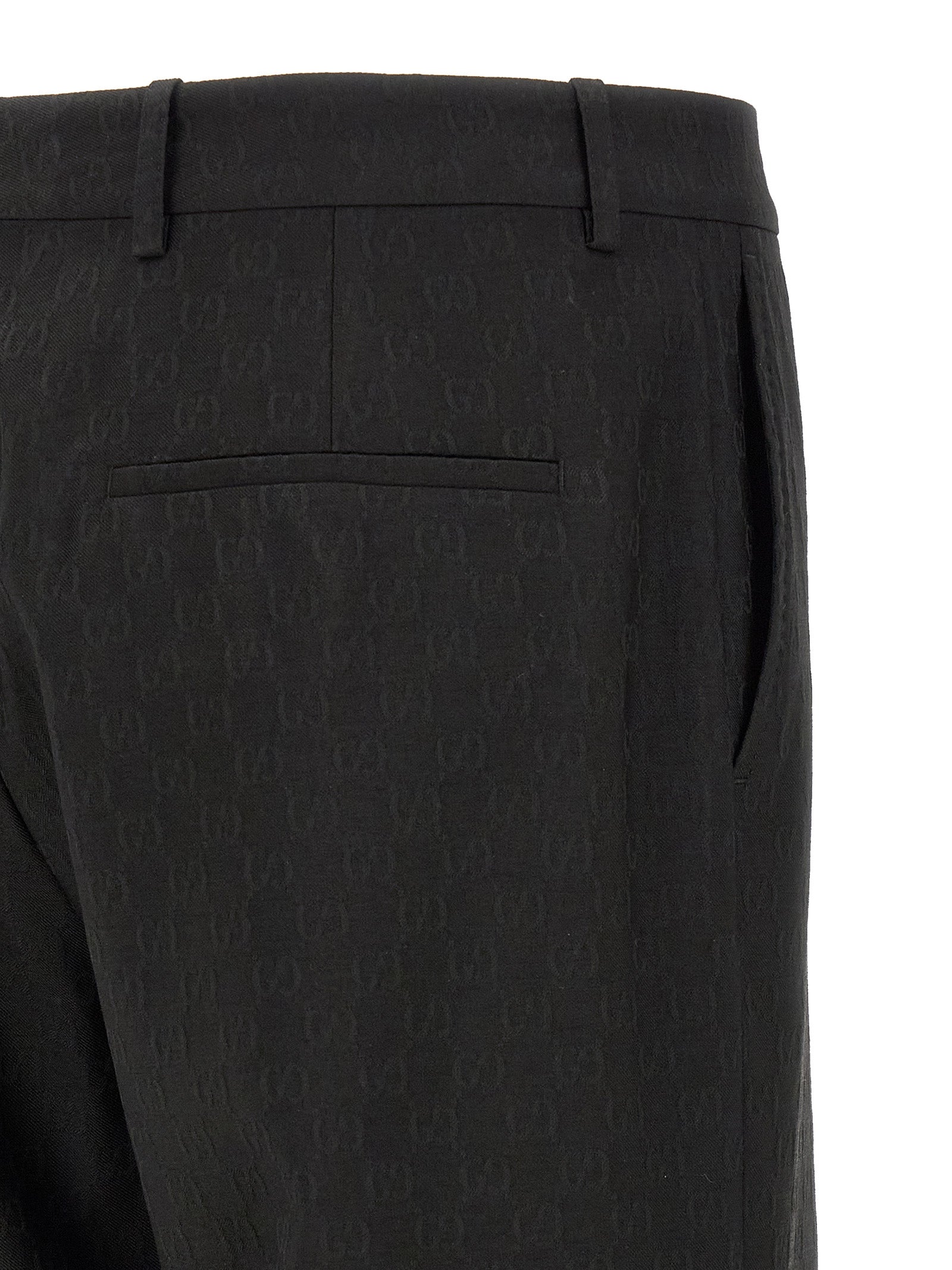 Gucci Black Wool Blend Dress Pants
