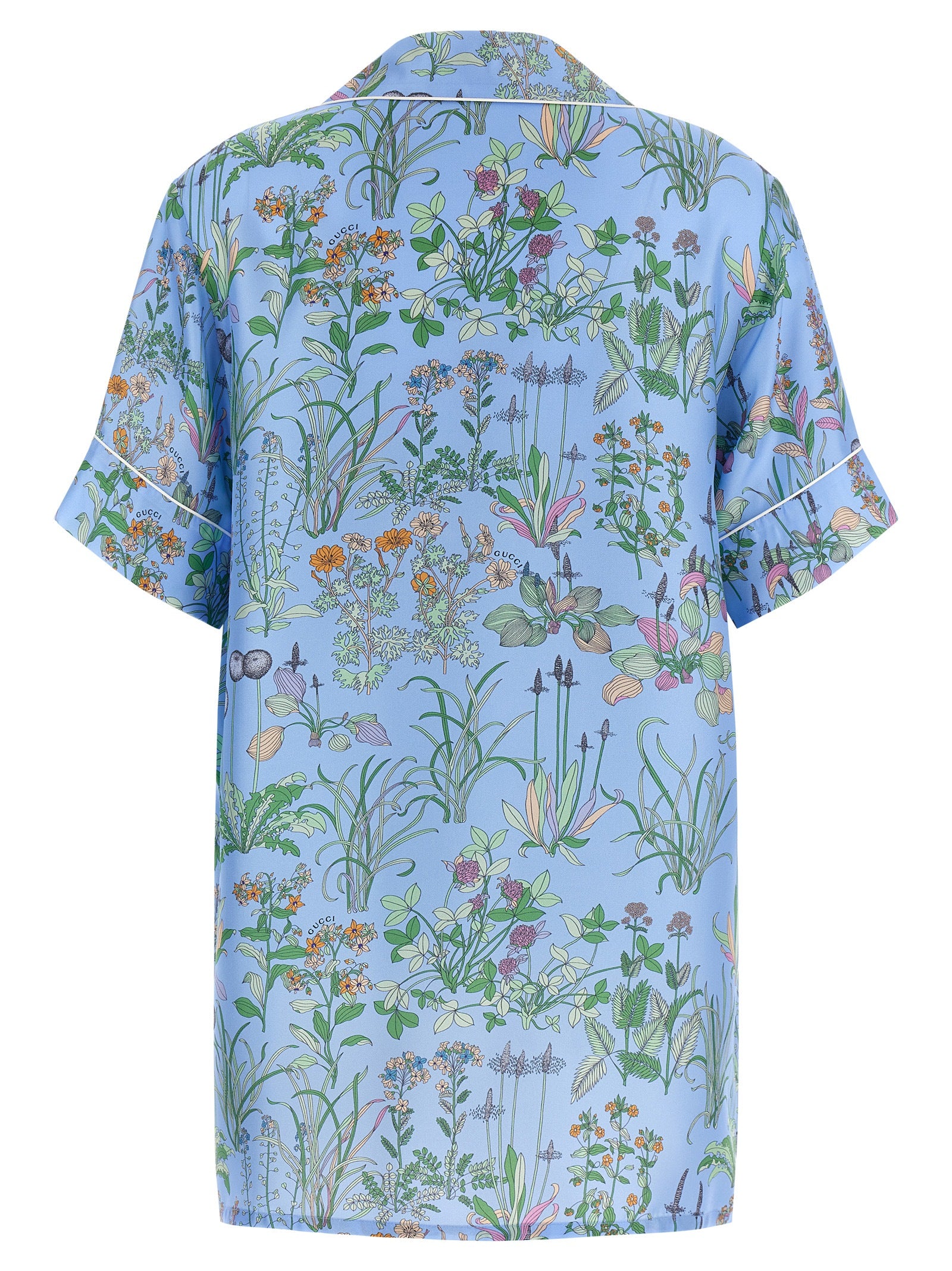 Gucci Light Blue Silk Blouse