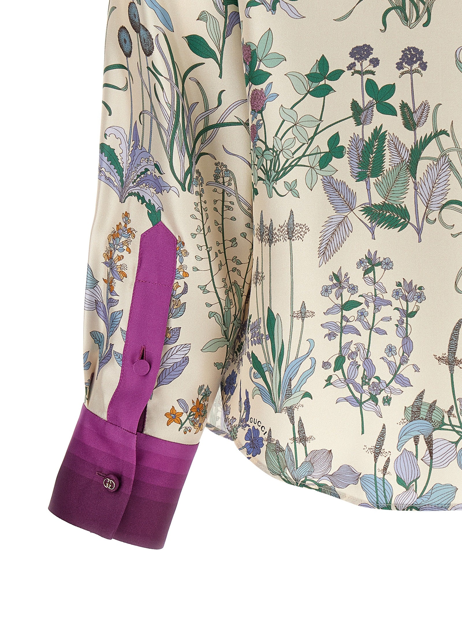 Gucci Multicolor Silk Twill Blouse