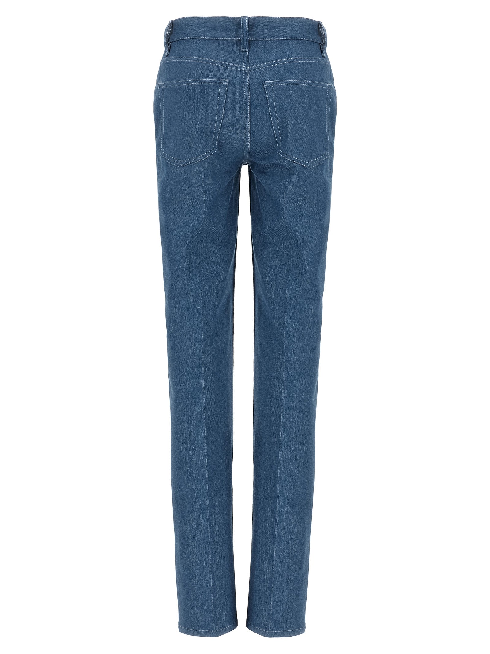 Gucci Light Blue Cotton Straight-Leg Jeans