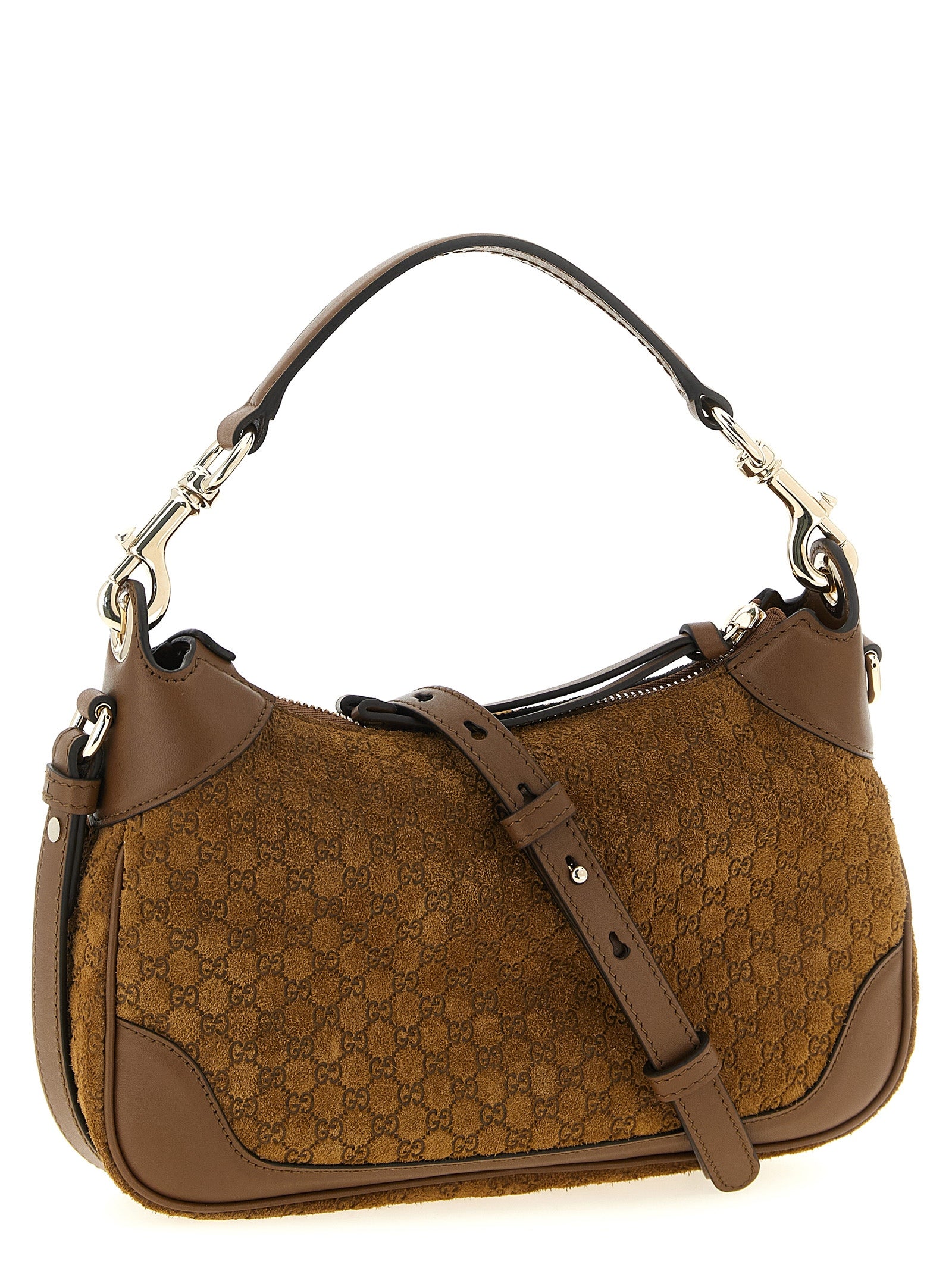 Gucci Brown Small Gucci B Shoulder Bag Calf Leather