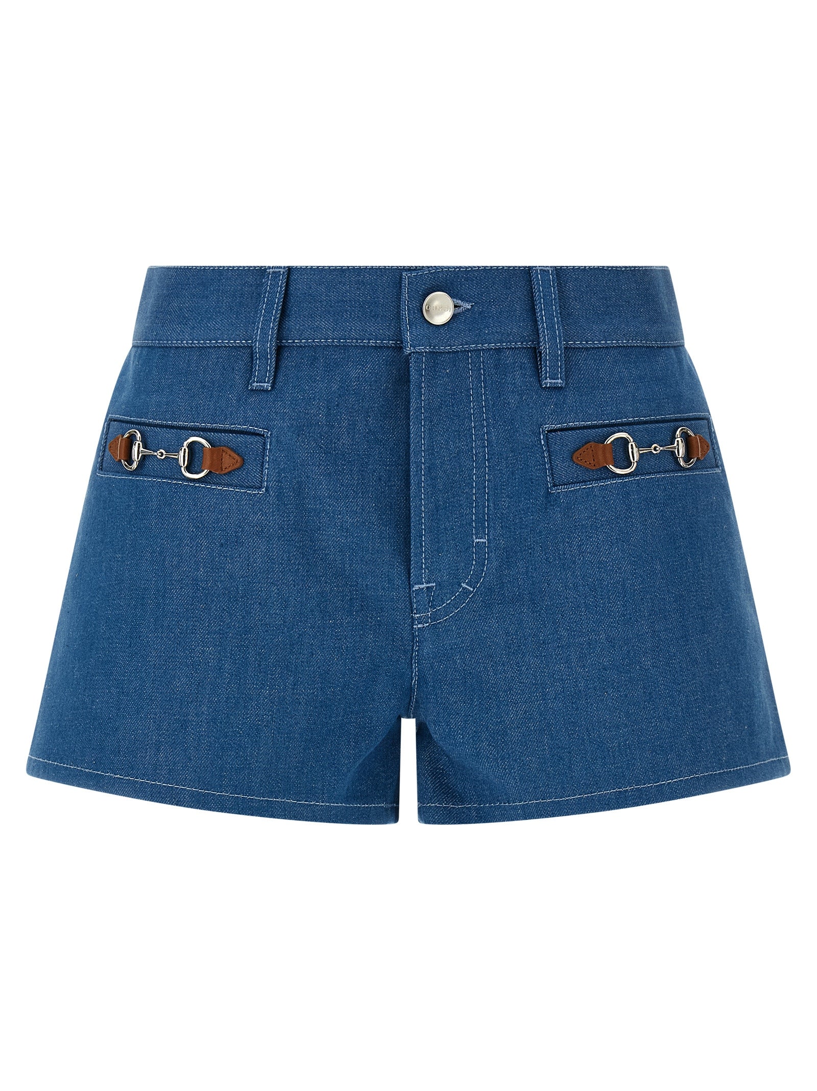 Gucci Blue Denim Cotton Bermuda Shorts