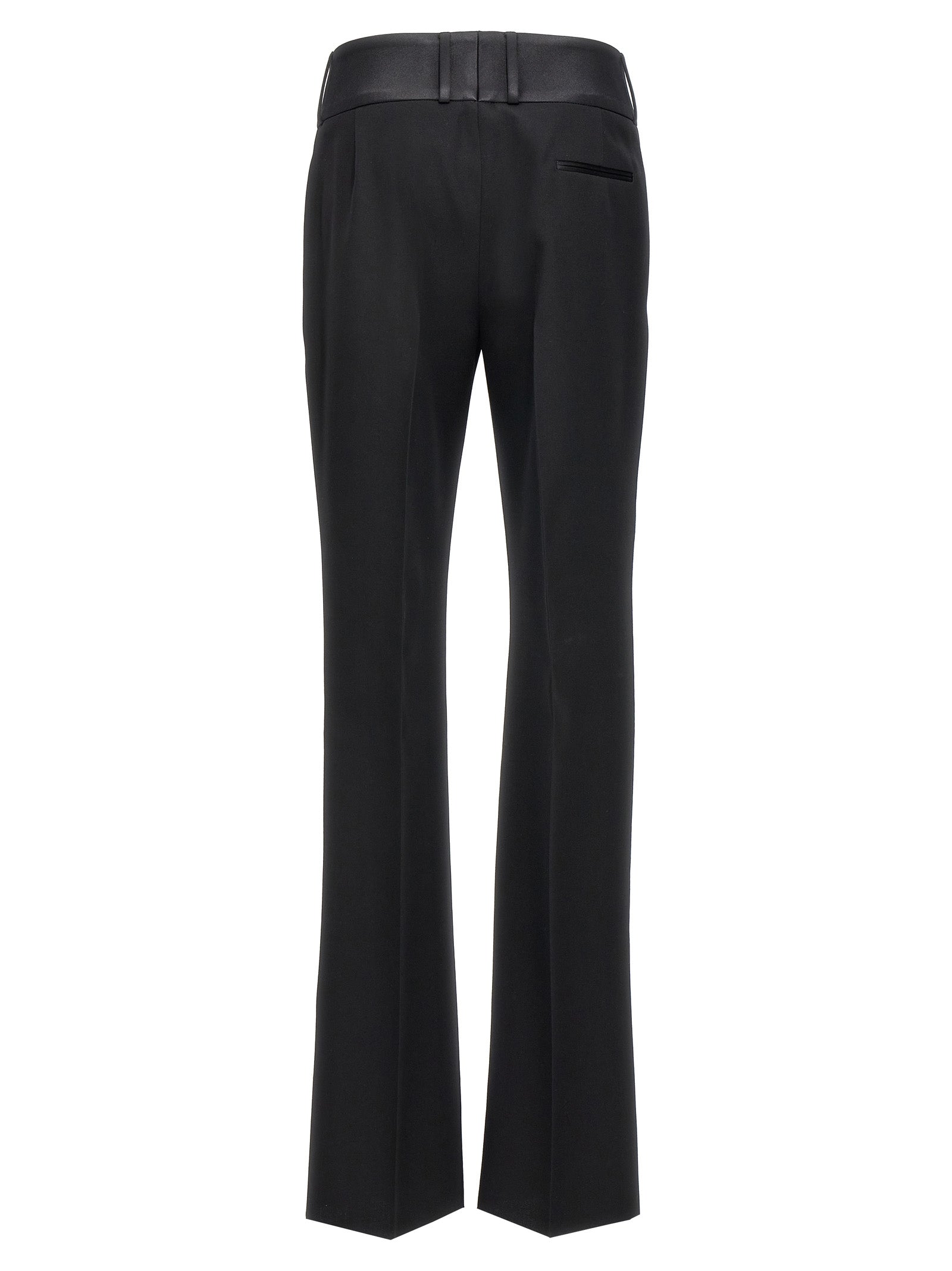 Ferragamo Black Virgin Wool Tuxedo Pants