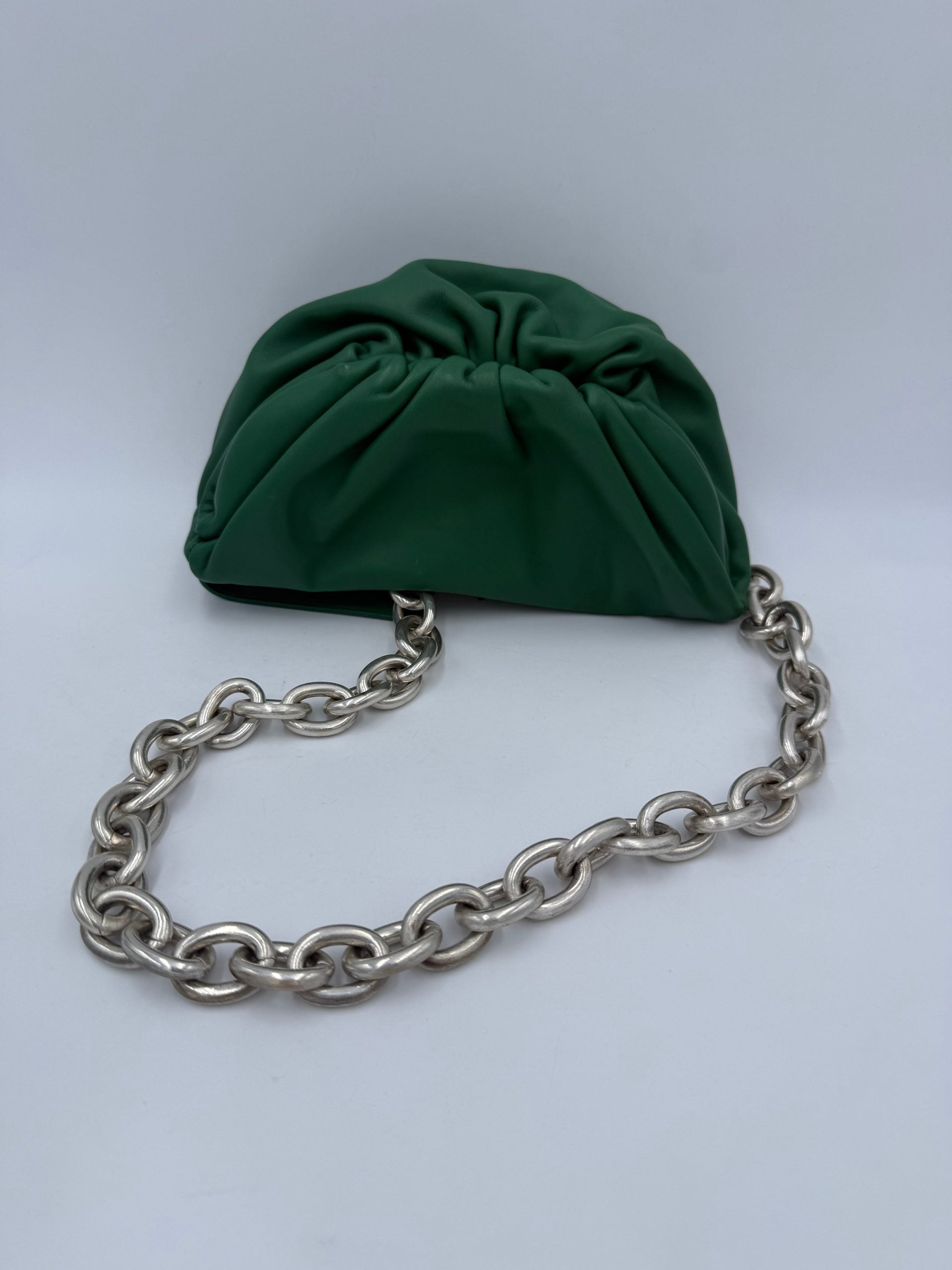 Bottega Veneta Green Chain Pouch Leather Shoulder Bag