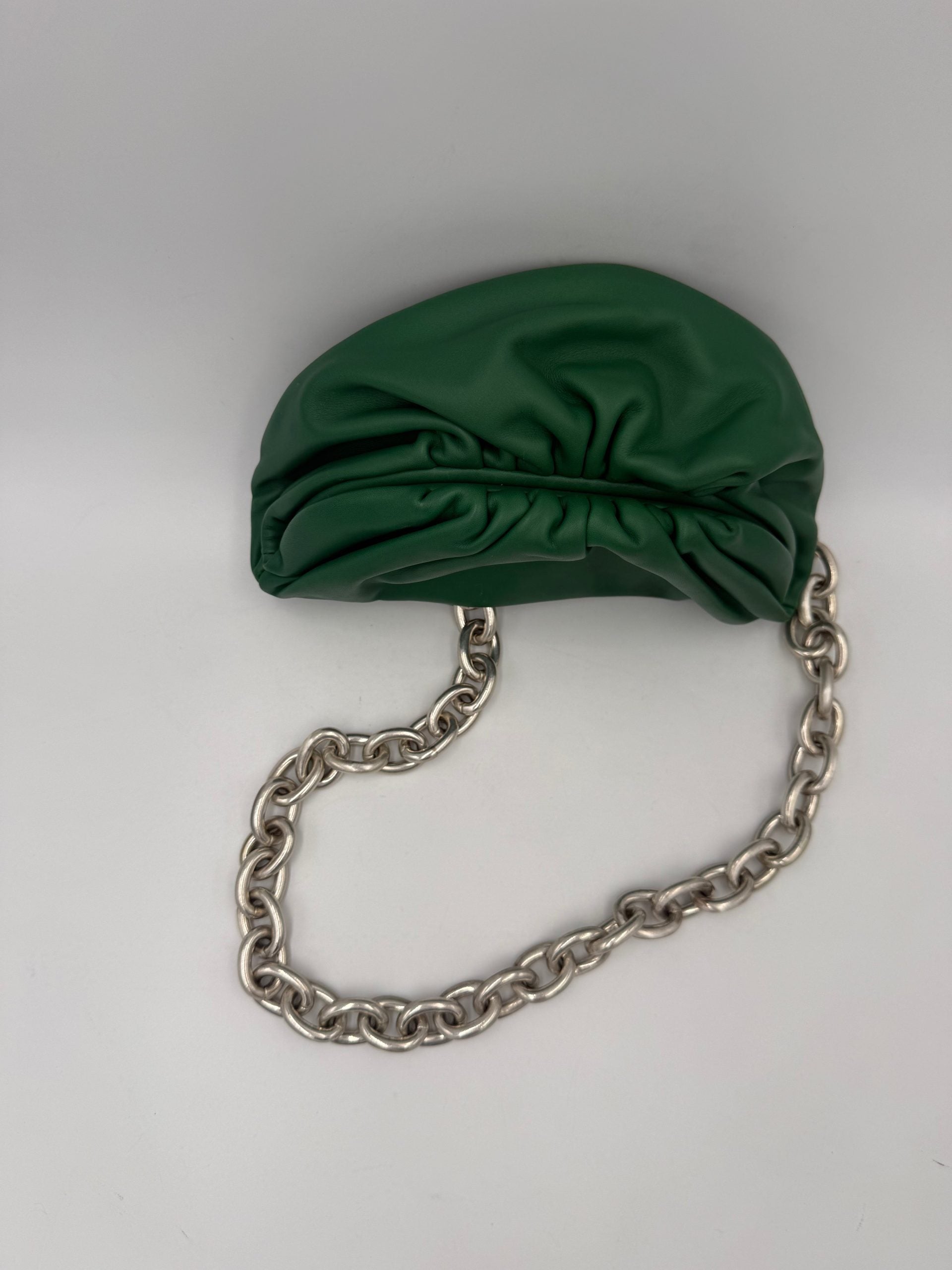 Bottega Veneta Green Chain Pouch Leather Shoulder Bag