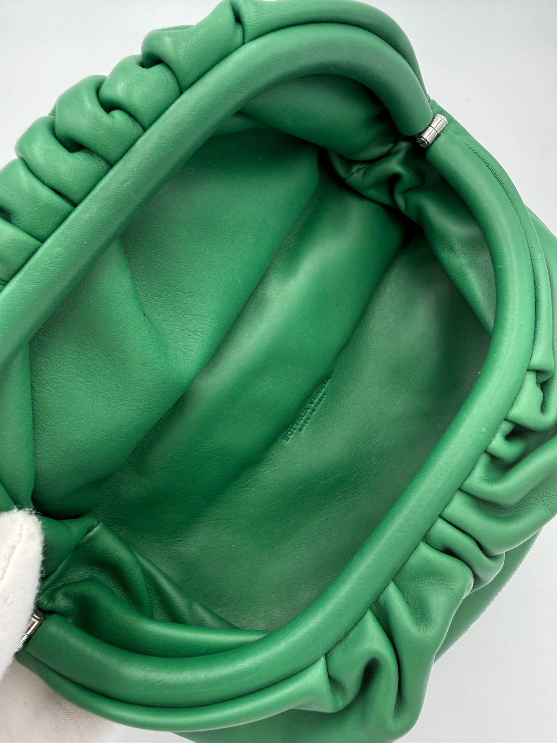 Bottega Veneta Green Chain Pouch Leather Shoulder Bag