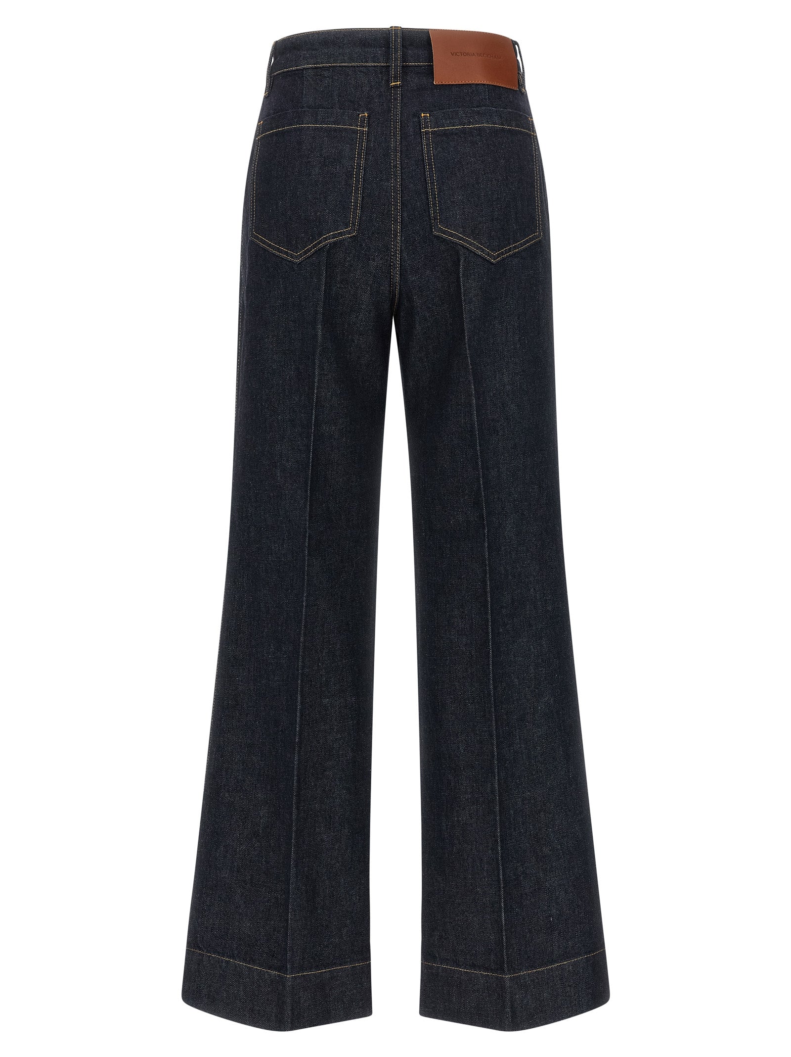 Victoria Beckham Blue Alina Cotton Flared Jeans