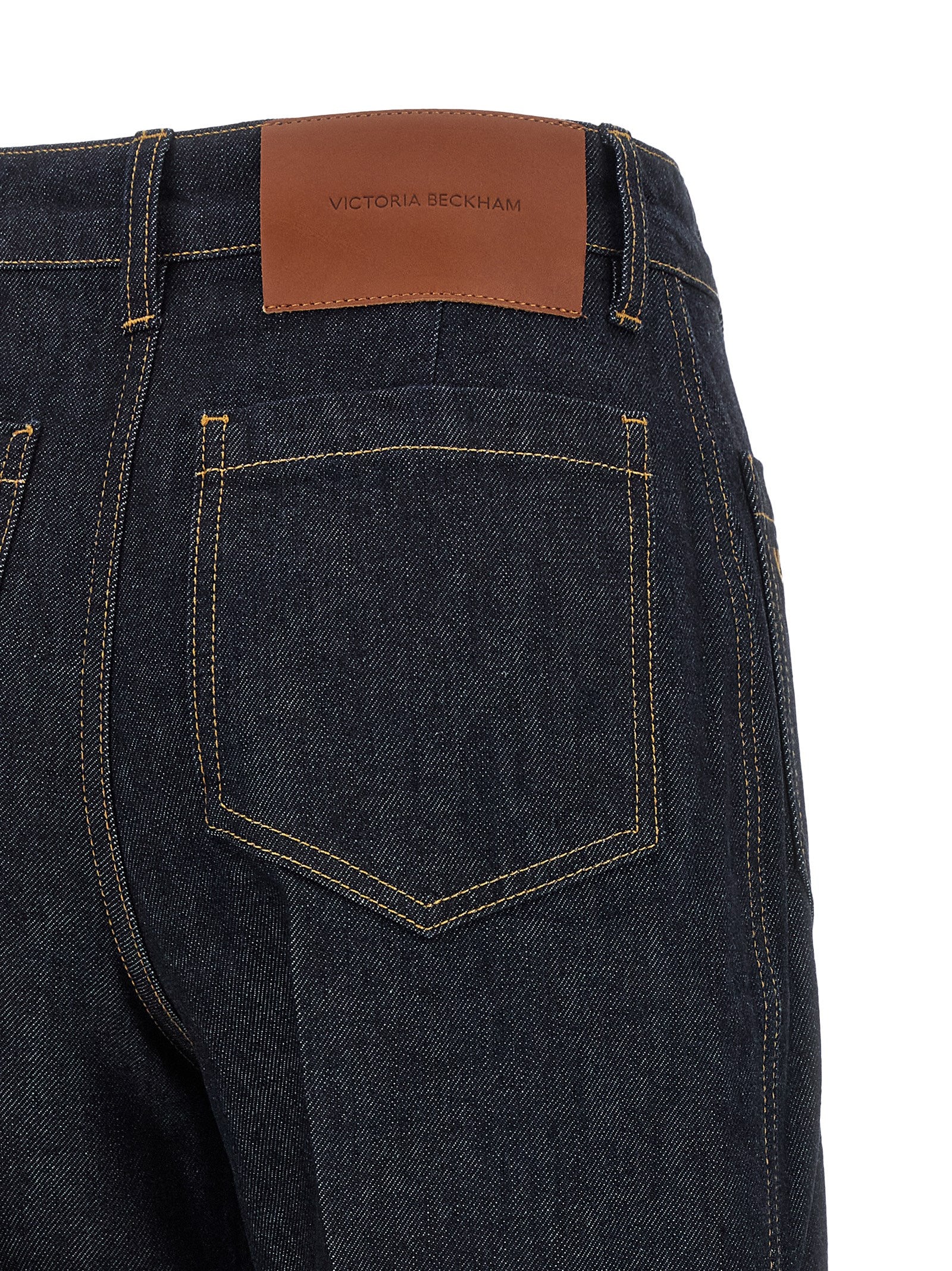 Victoria Beckham Blue Alina Cotton Flared Jeans