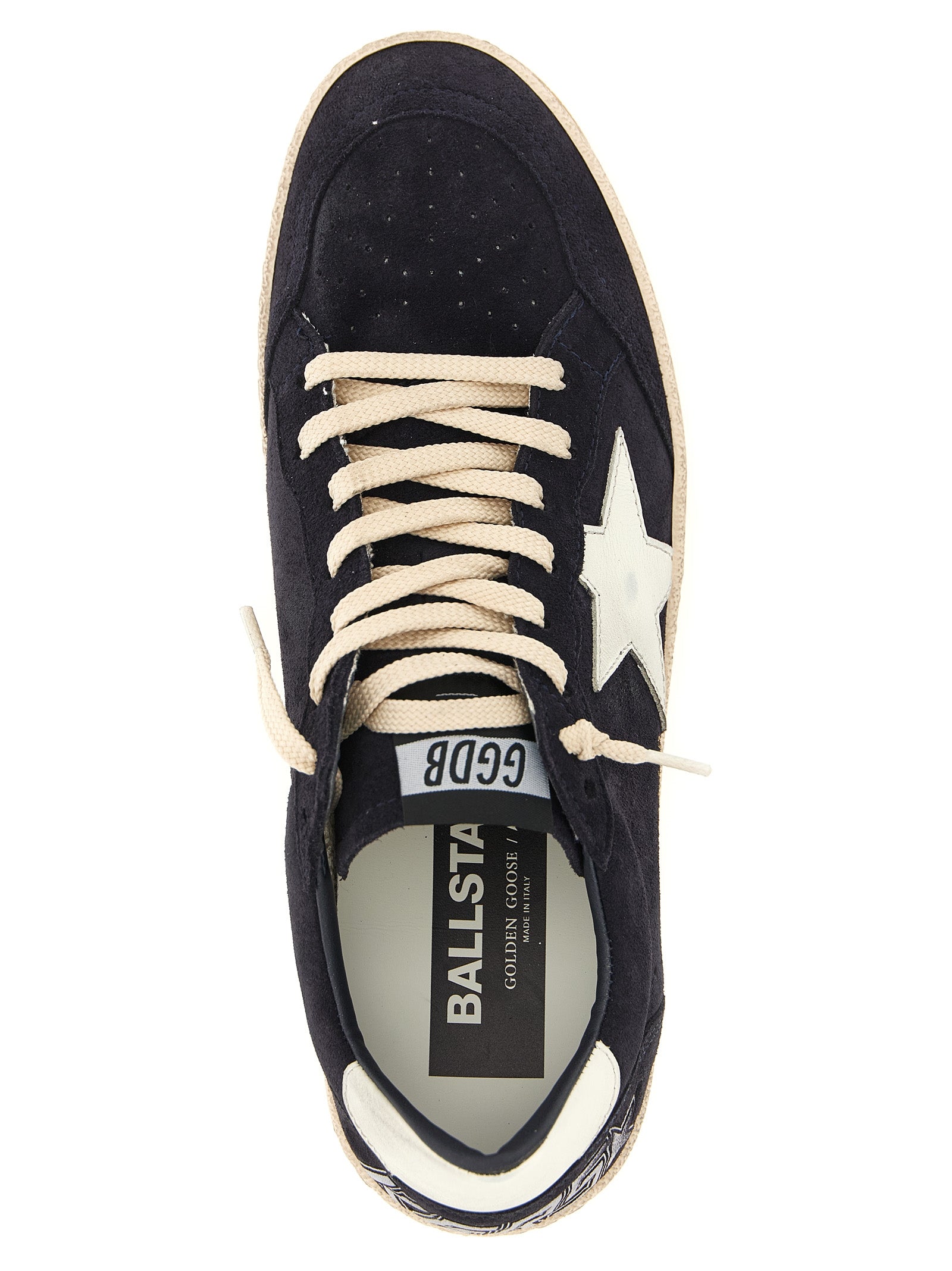 Golden Goose Blue Ball Star Low Top Sneakers Leather