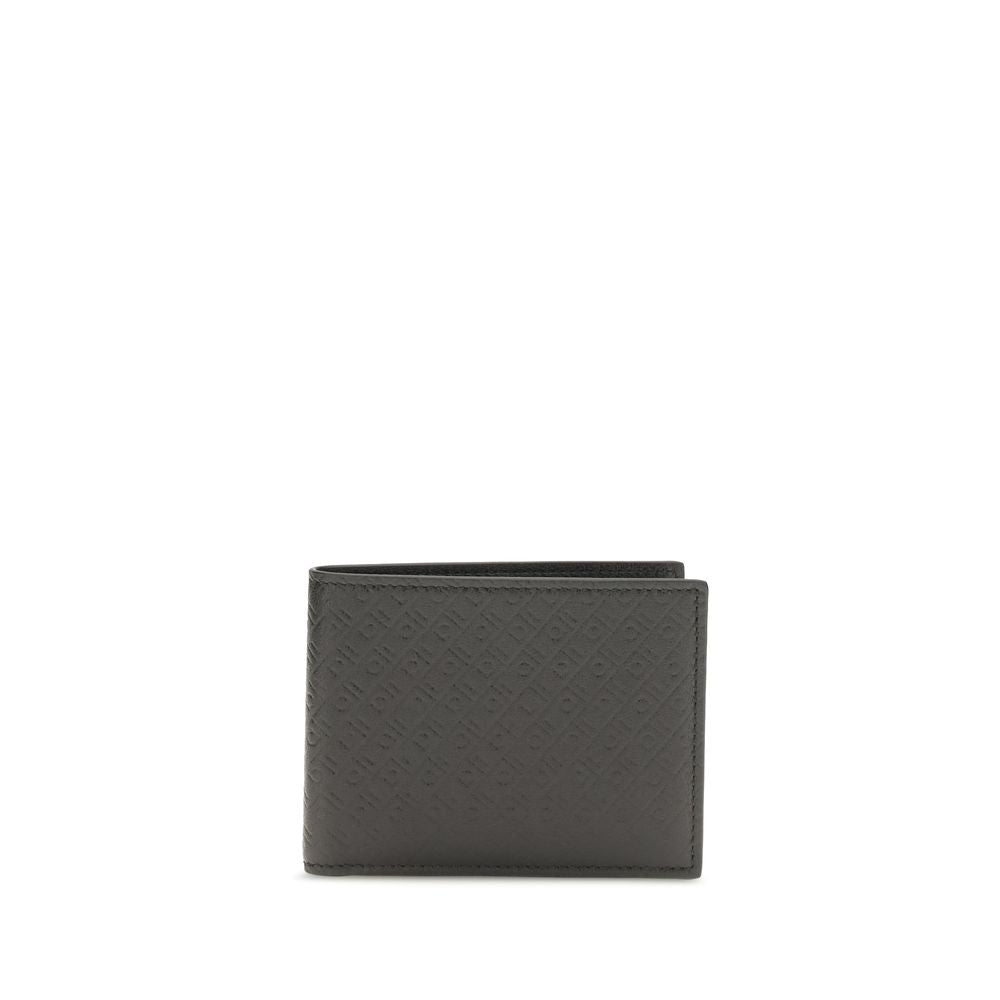 Portefeuille Ferragamo en cuir de veau noir Bos Taurus