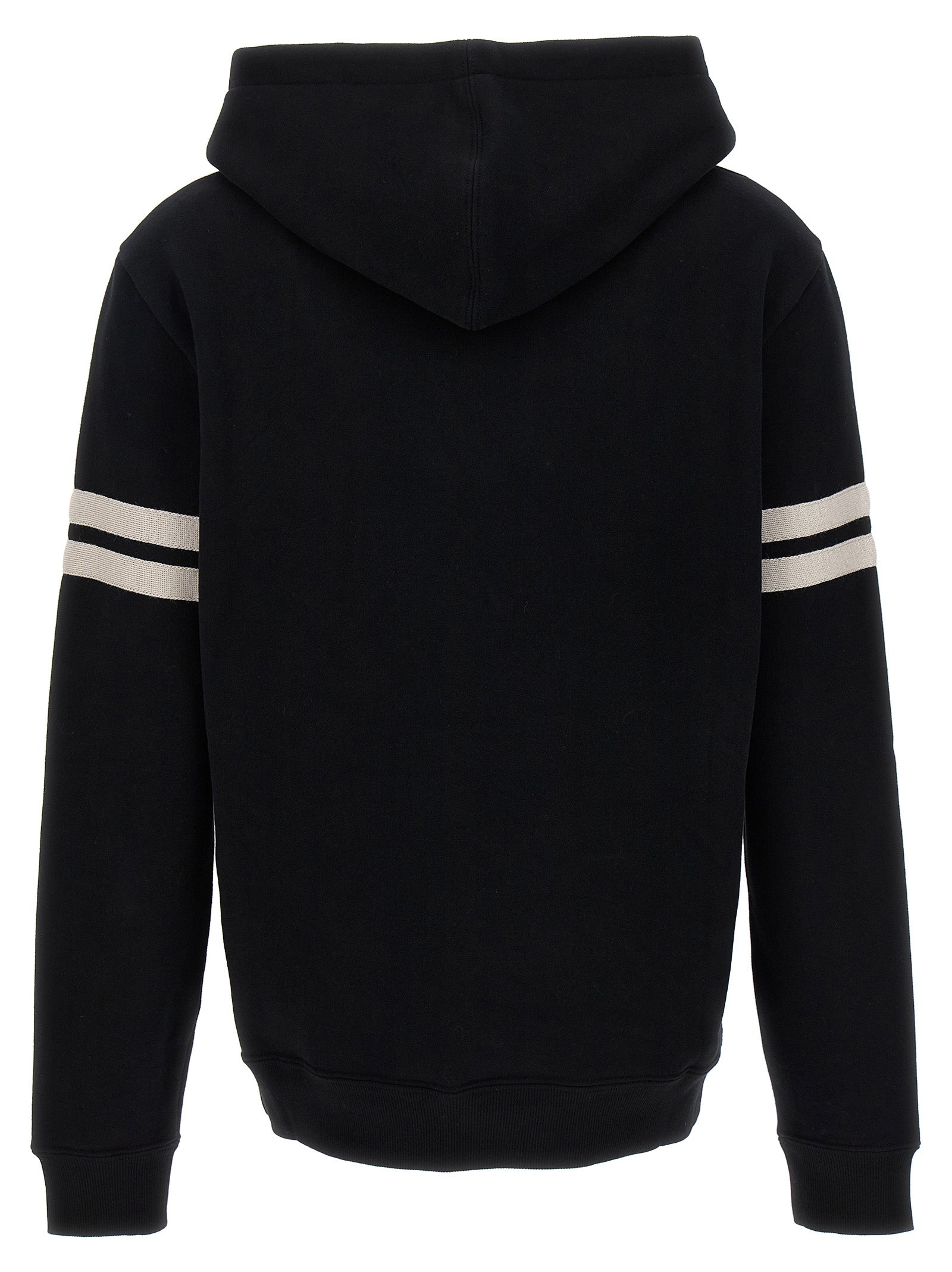 Saint Laurent White Black Cotton Sweatshirt