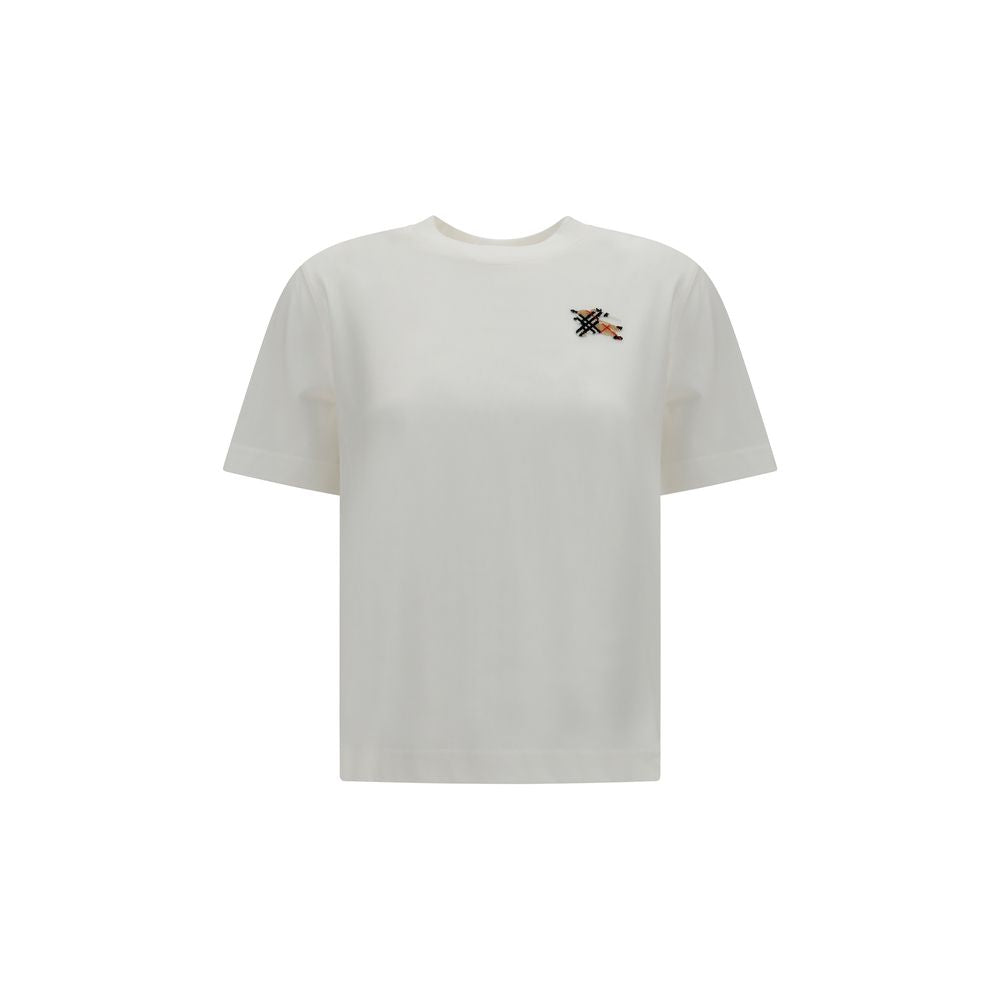 T-shirt en coton blanc Burberry