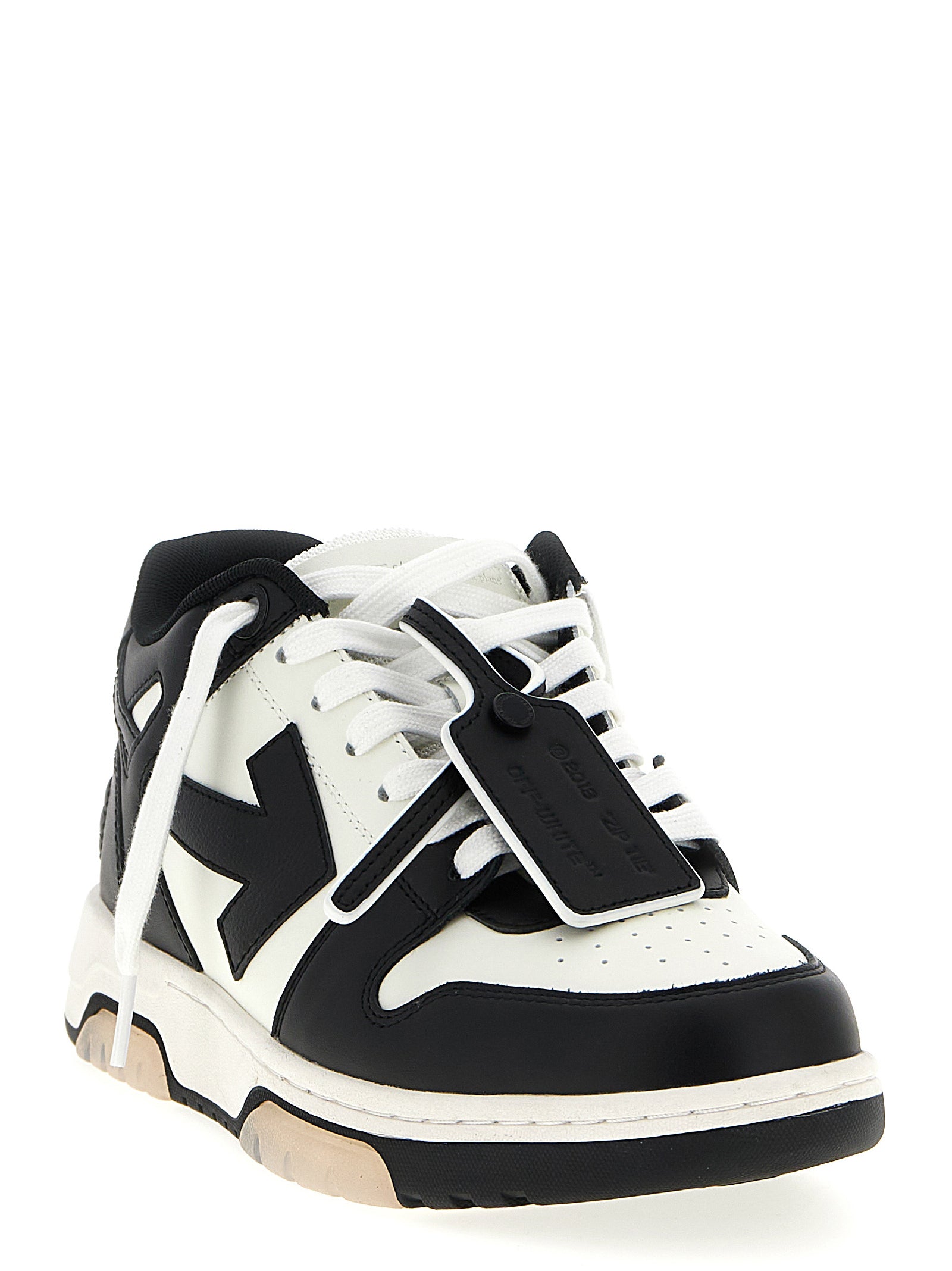Off-White White Black Out Of Office Low Top Leather Sneakers