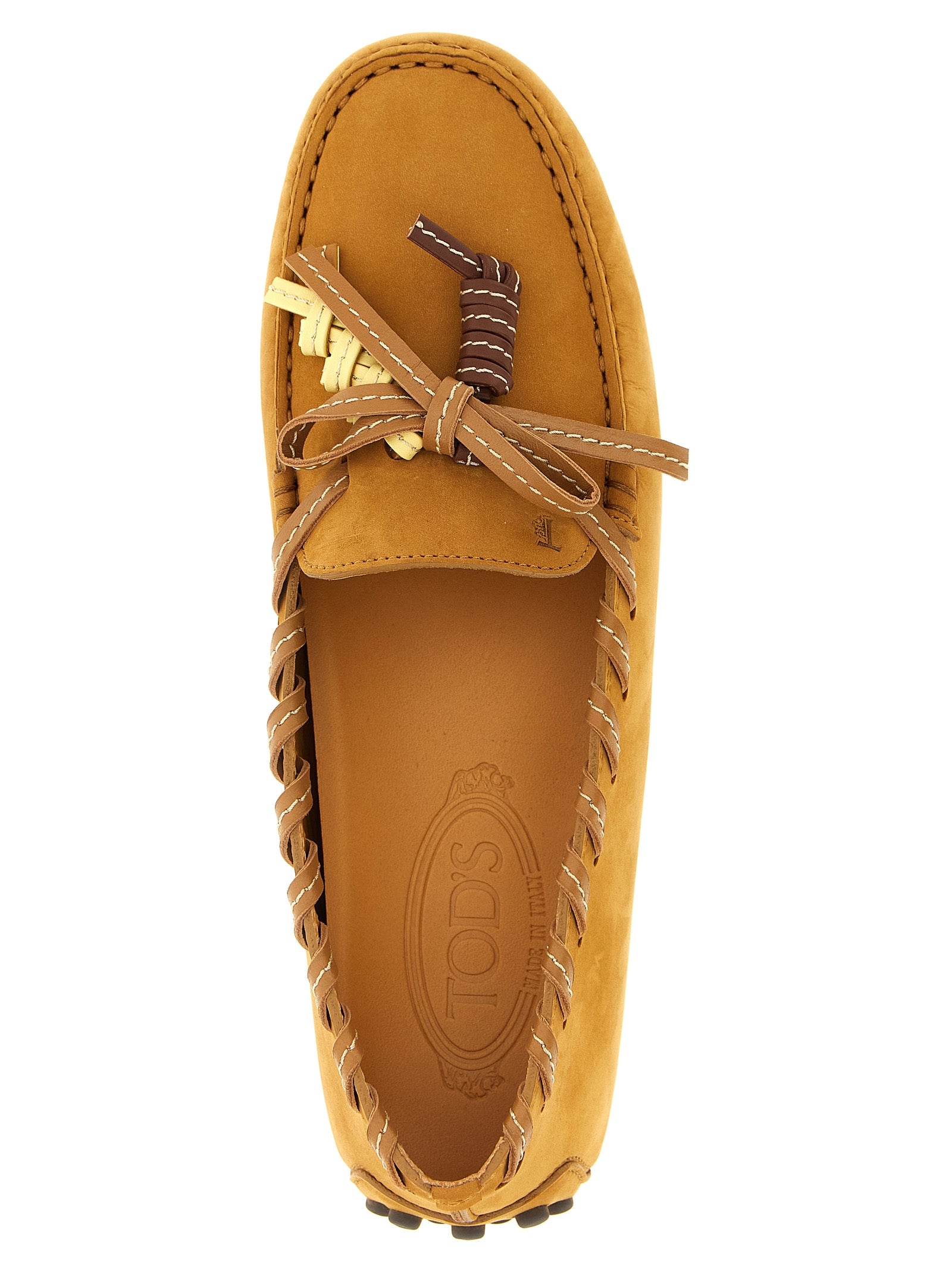 Tod’s Beige Calf Leather Slip-On Loafers