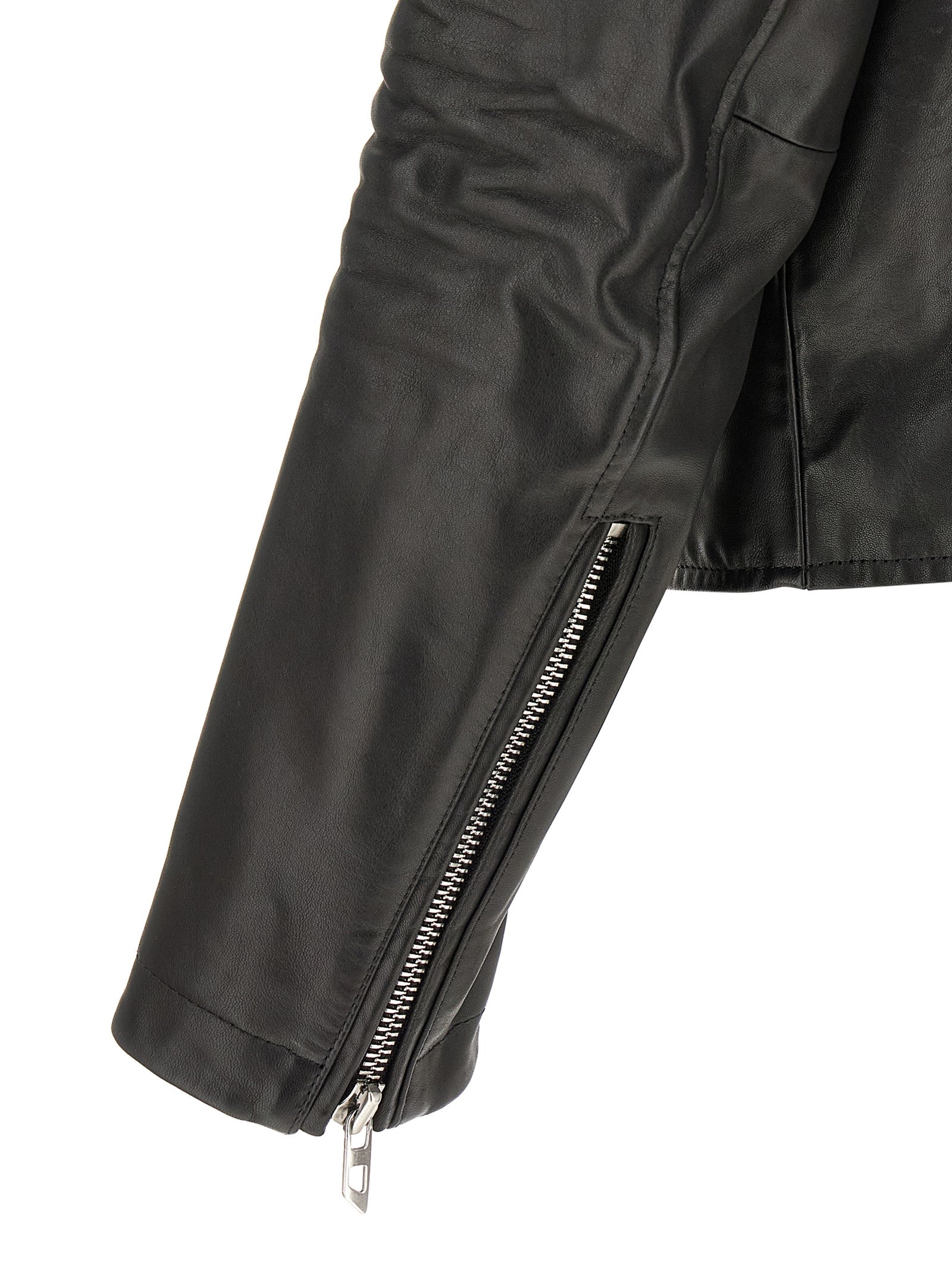 Diesel Black L-Eo-Wrd Leather Jacket