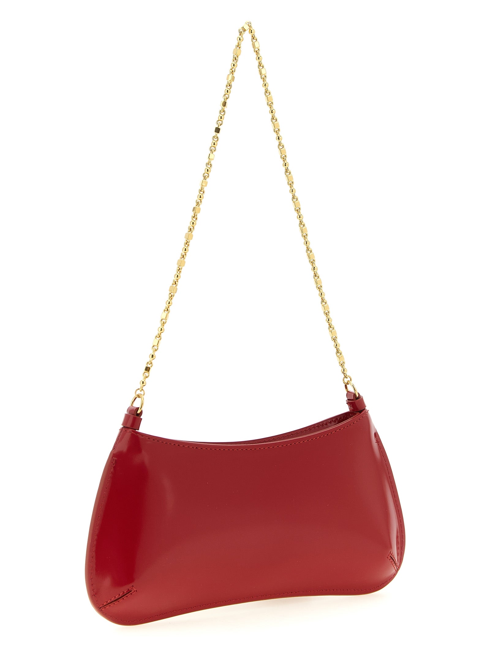 Jacquemus Red Le Petit Bisou Chaîne Shoulder Bag Calf Leather