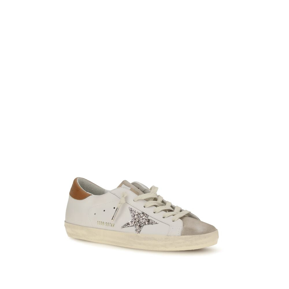 Golden Goose White Calf Leather Low Top Sneakers