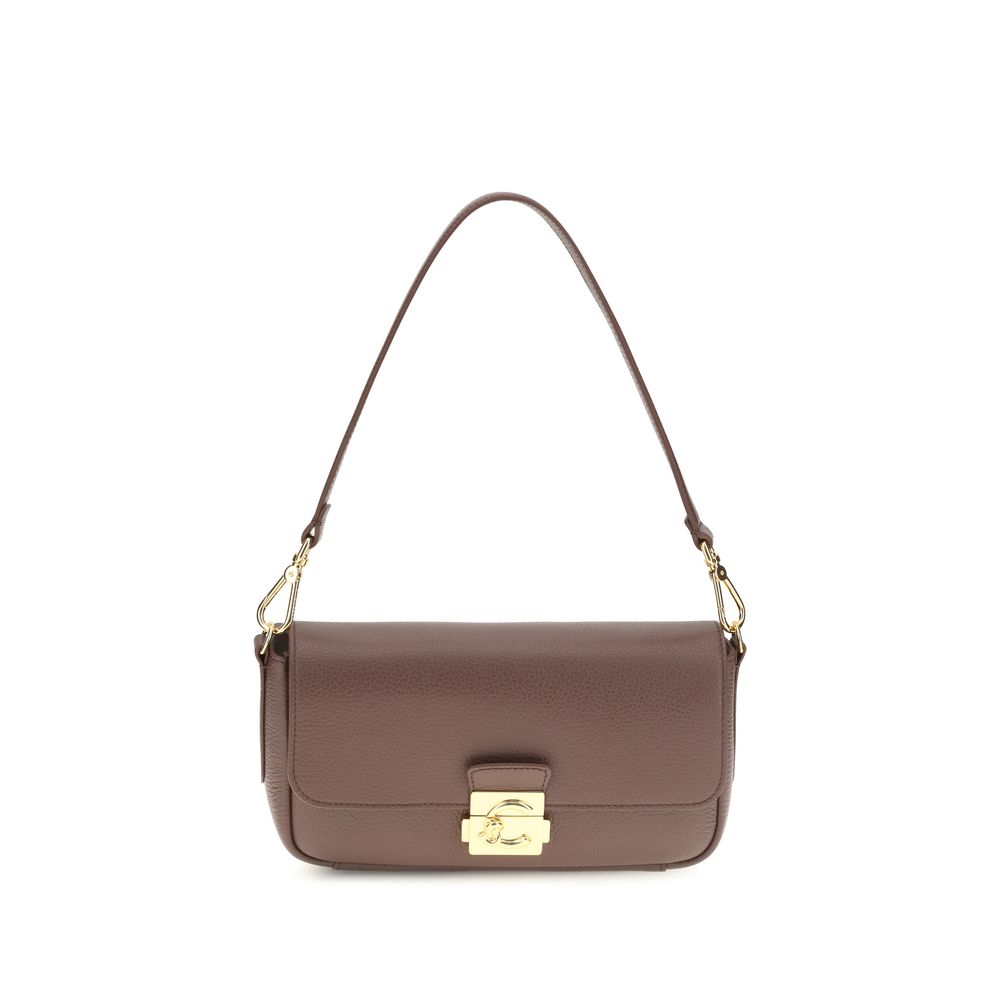 Sac porté épaule Coccinelle en cuir de veau marron Bos Taurus