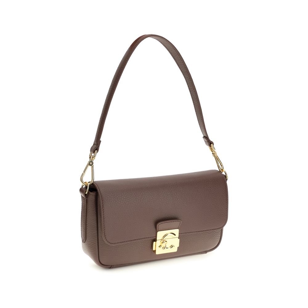 Sac porté épaule Coccinelle en cuir de veau marron Bos Taurus