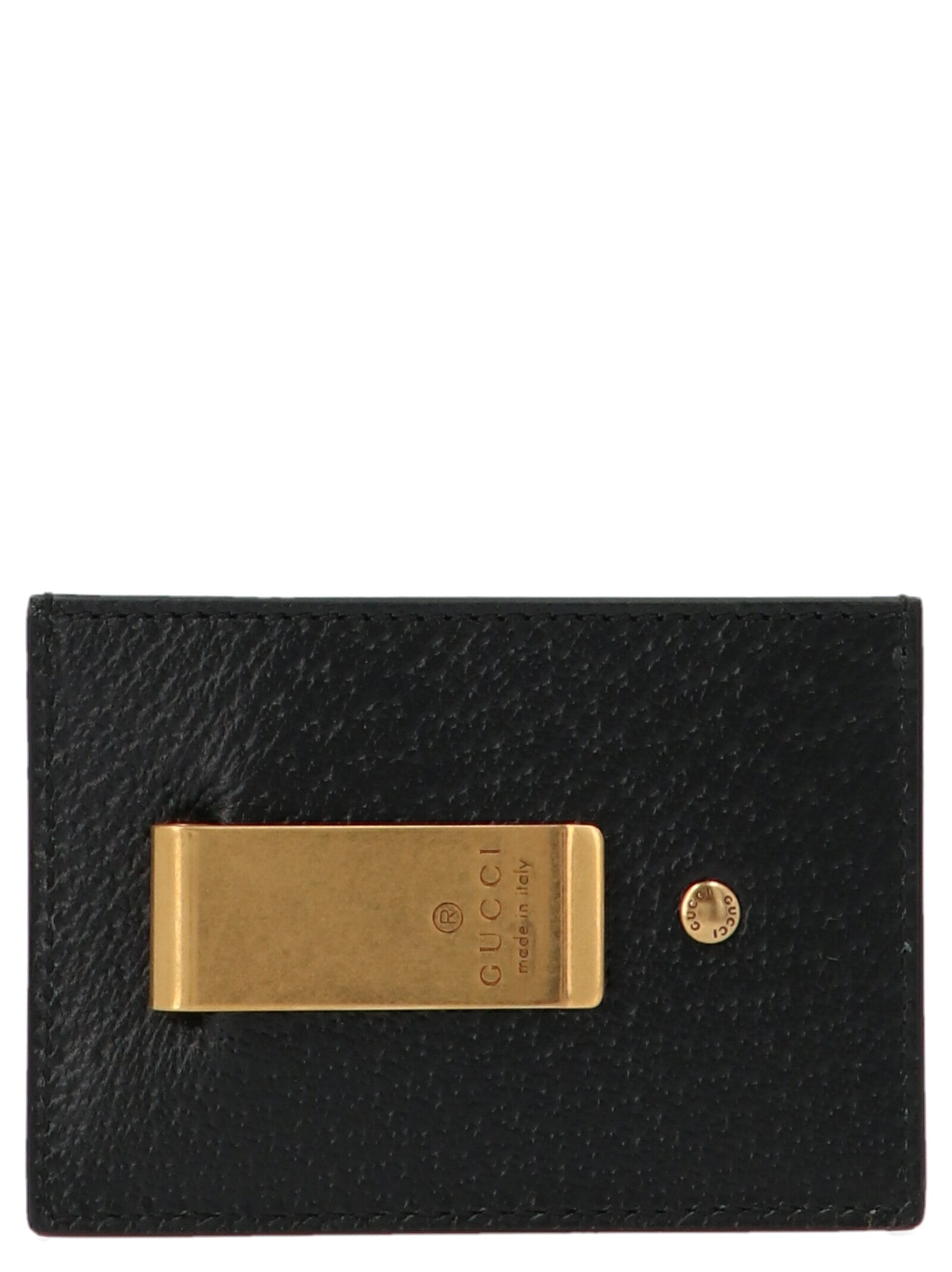 Gucci Black GG Marmont Card Holder Leather