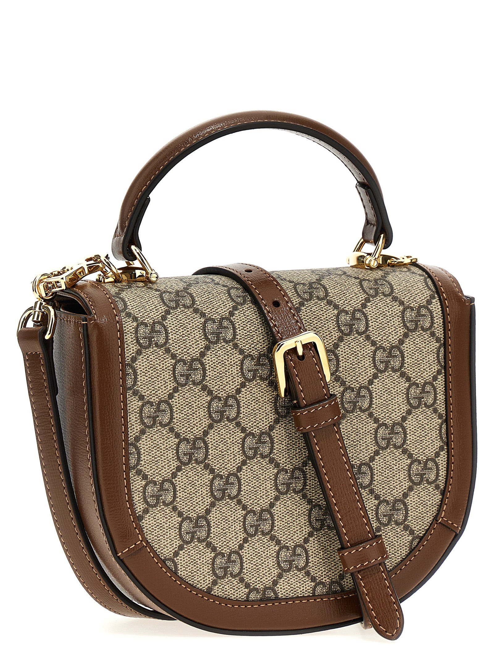 Gucci Brown Horsebit 1955 Synthetic Handbag