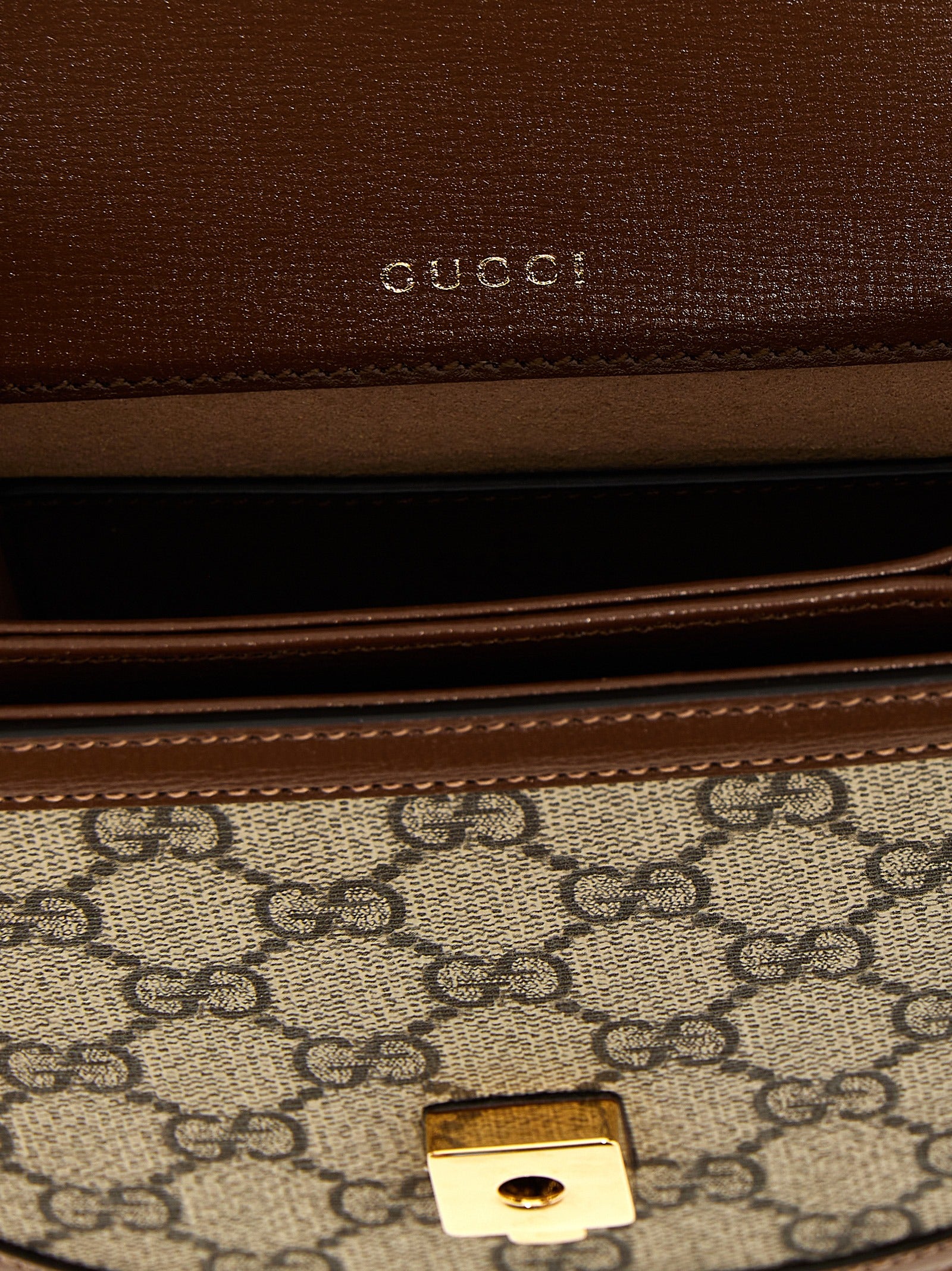 Gucci Brown Horsebit 1955 Synthetic Handbag