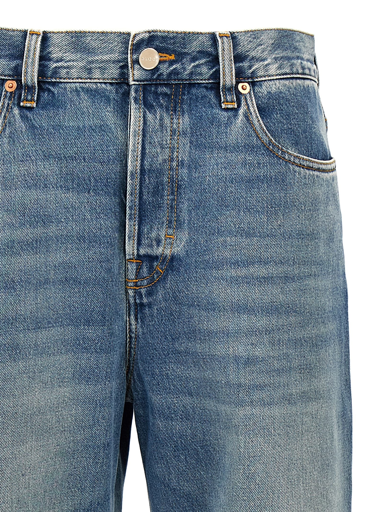 Gucci Blue Boyfriend Cotton Jeans