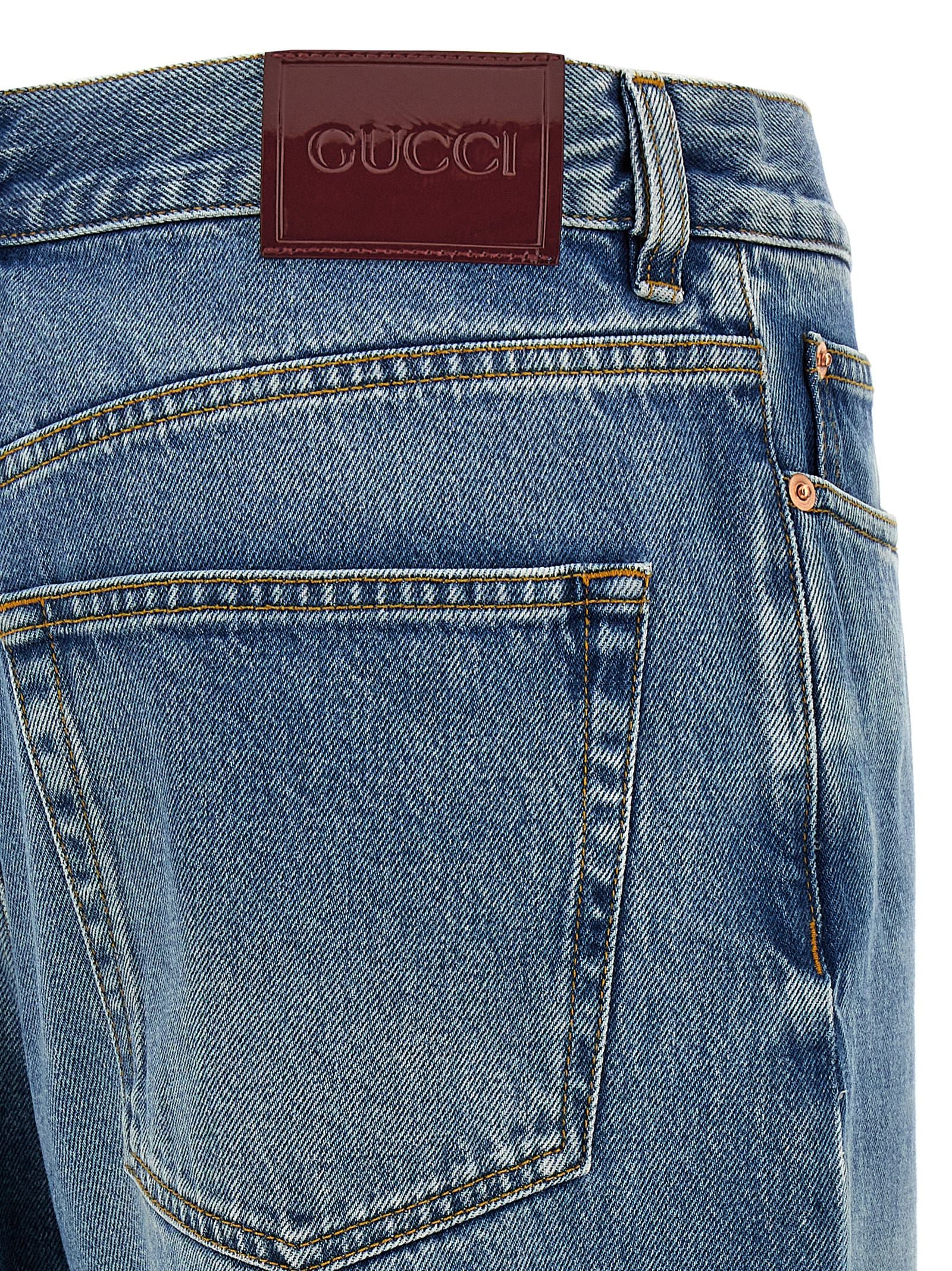 Gucci Blue Boyfriend Cotton Jeans