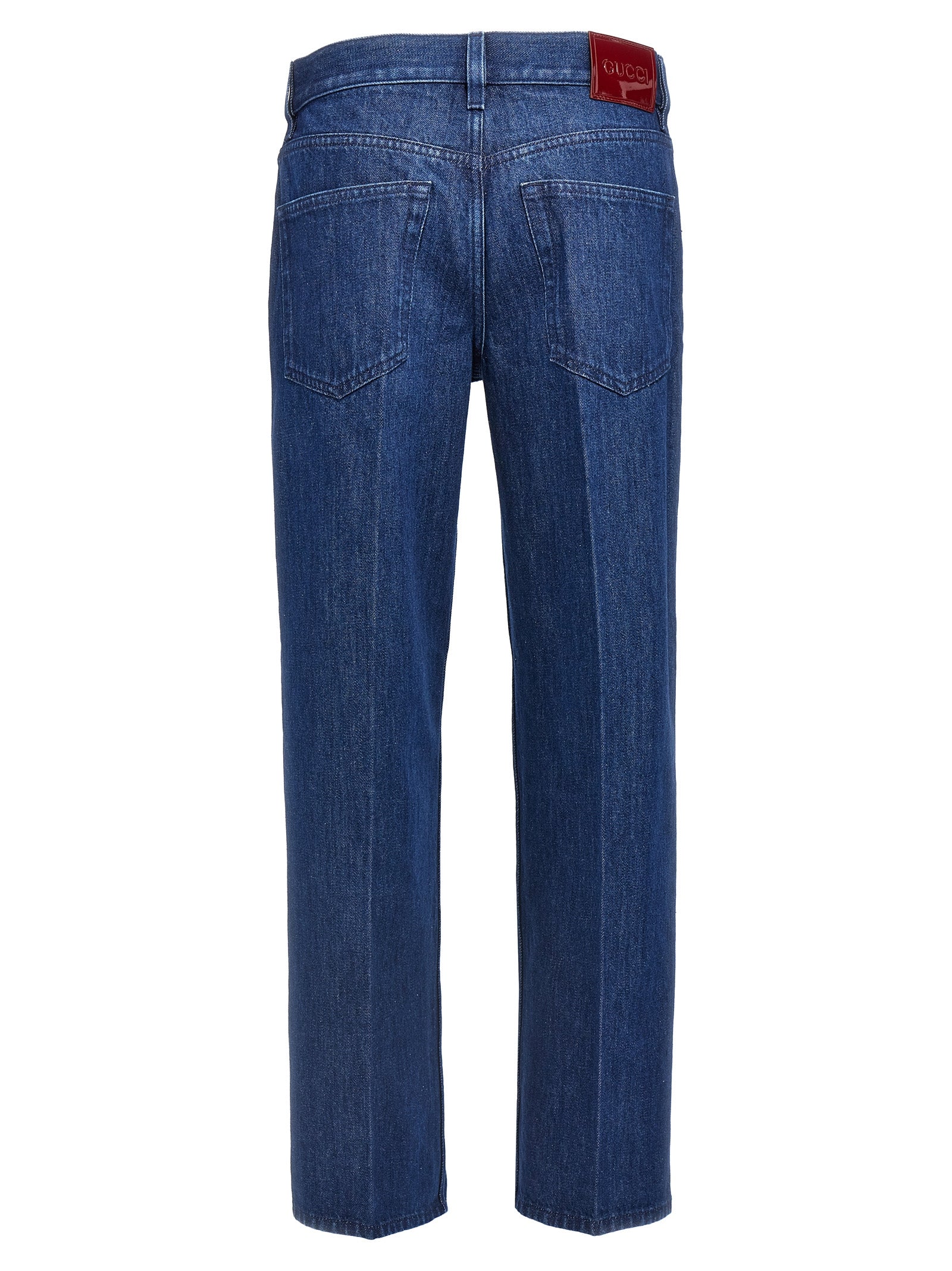 Gucci Blue Straight-Leg Cotton Jeans
