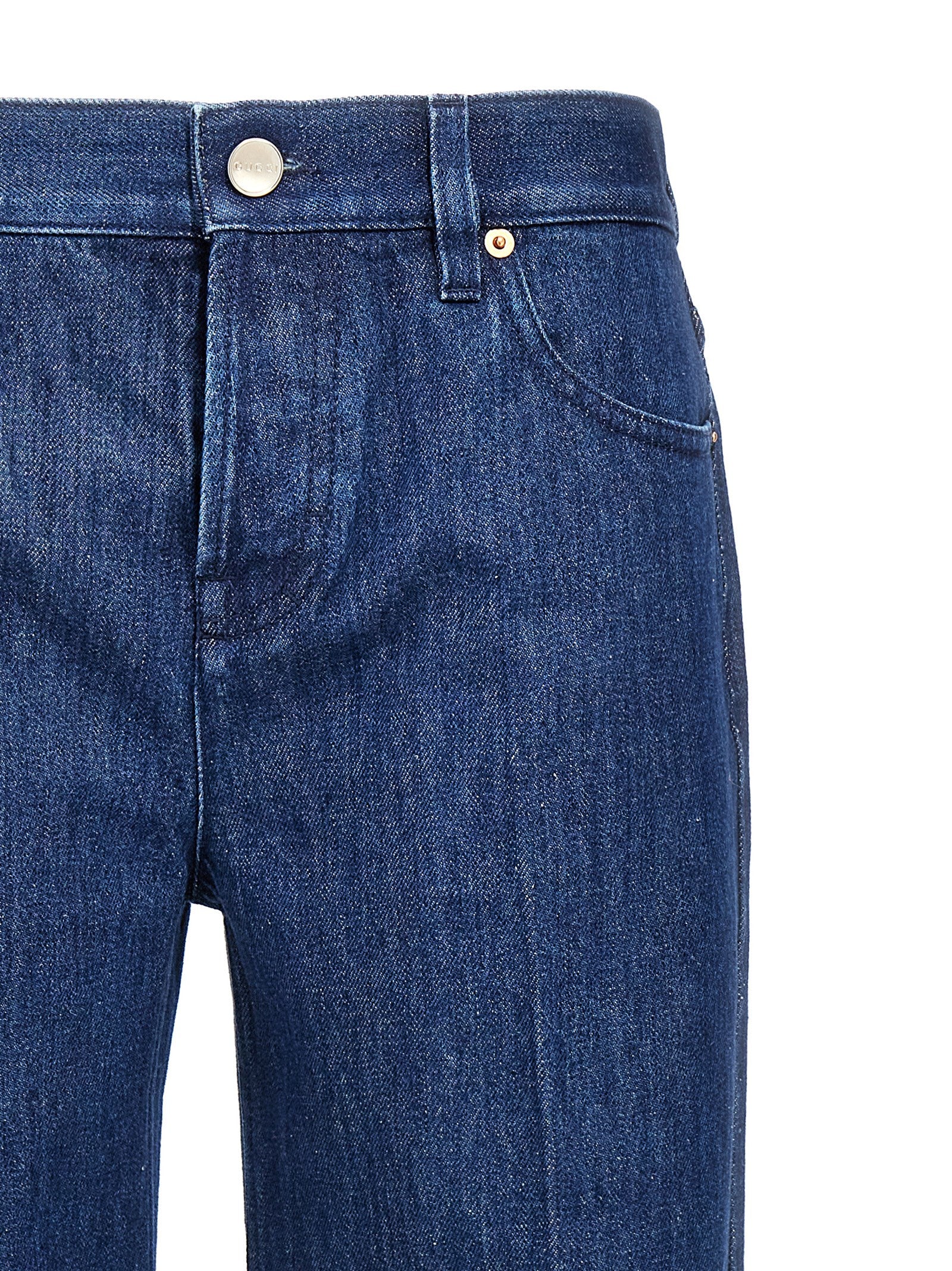Gucci Blue Straight-Leg Cotton Jeans