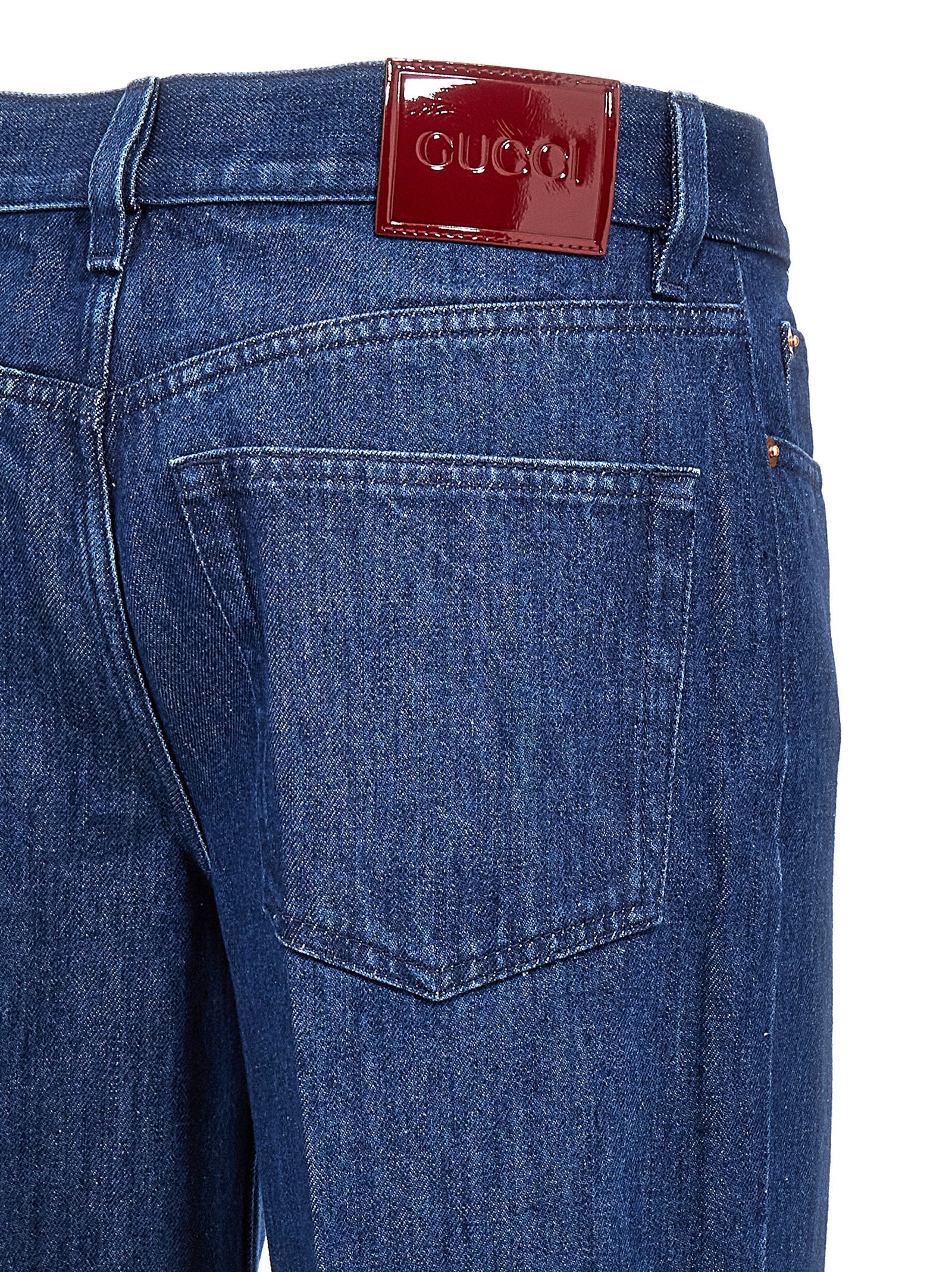 Gucci Blue Straight-Leg Cotton Jeans