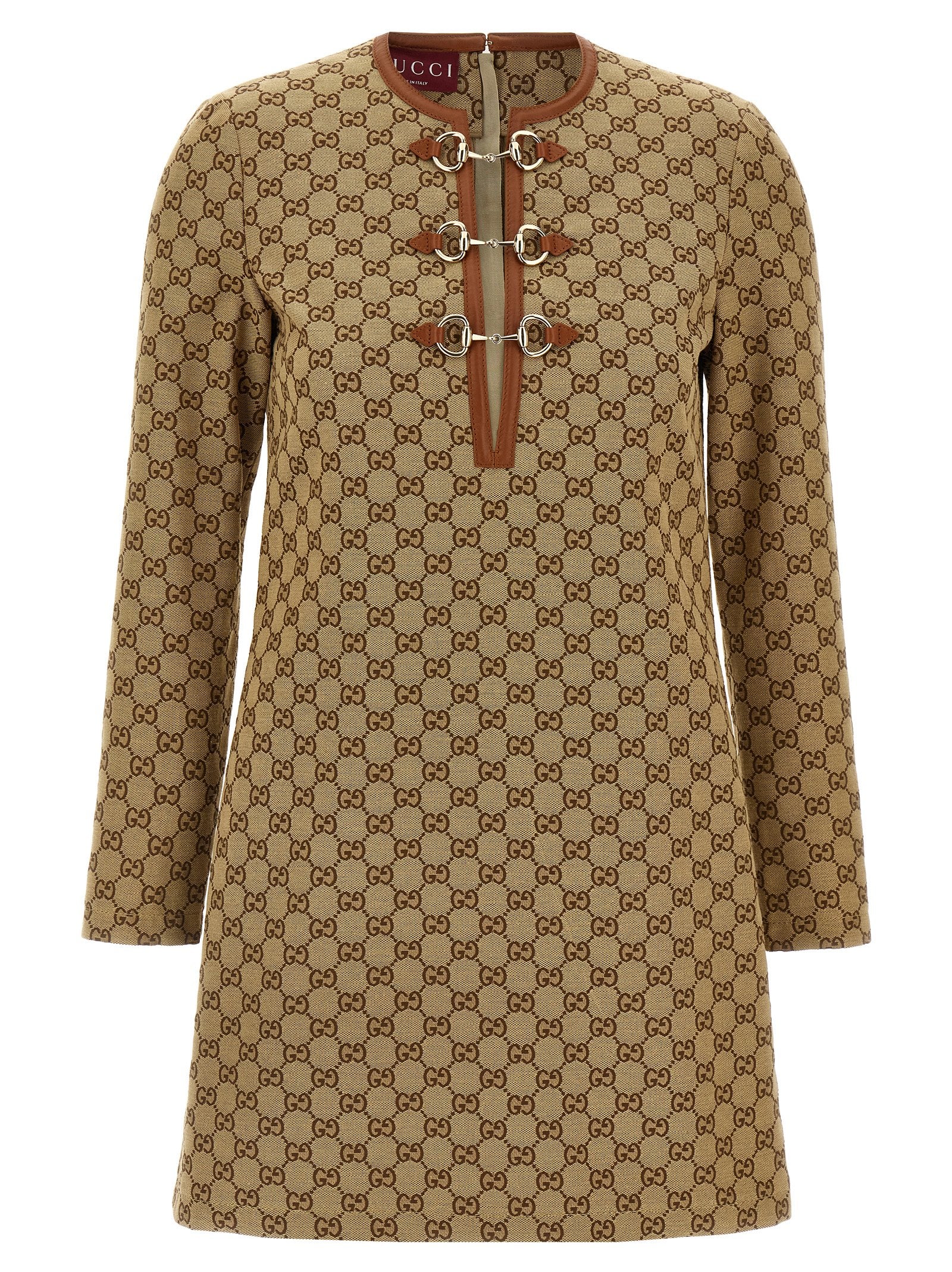Gucci Beige Cotton Mini Dress