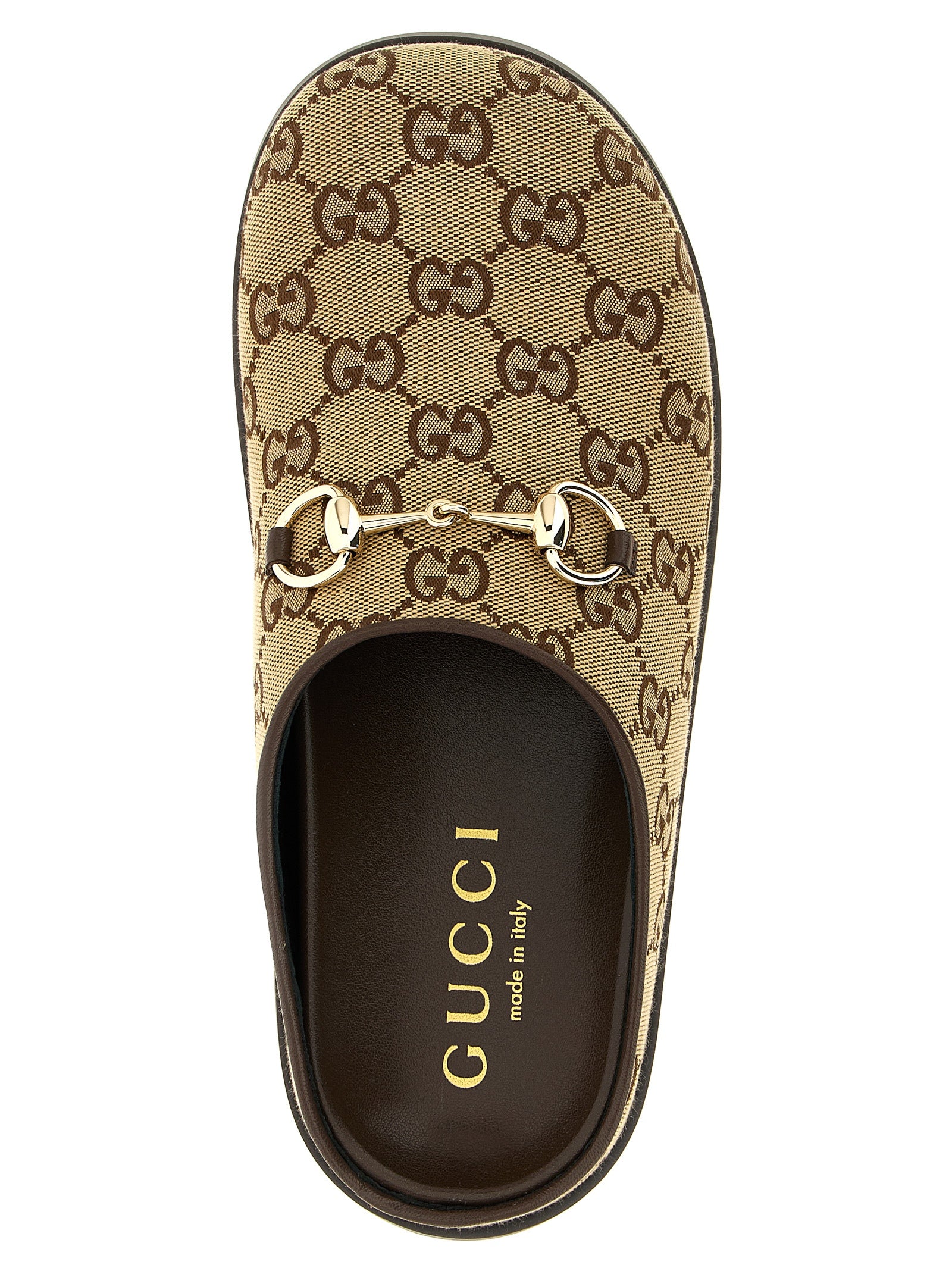 Mules en coton beige Gucci