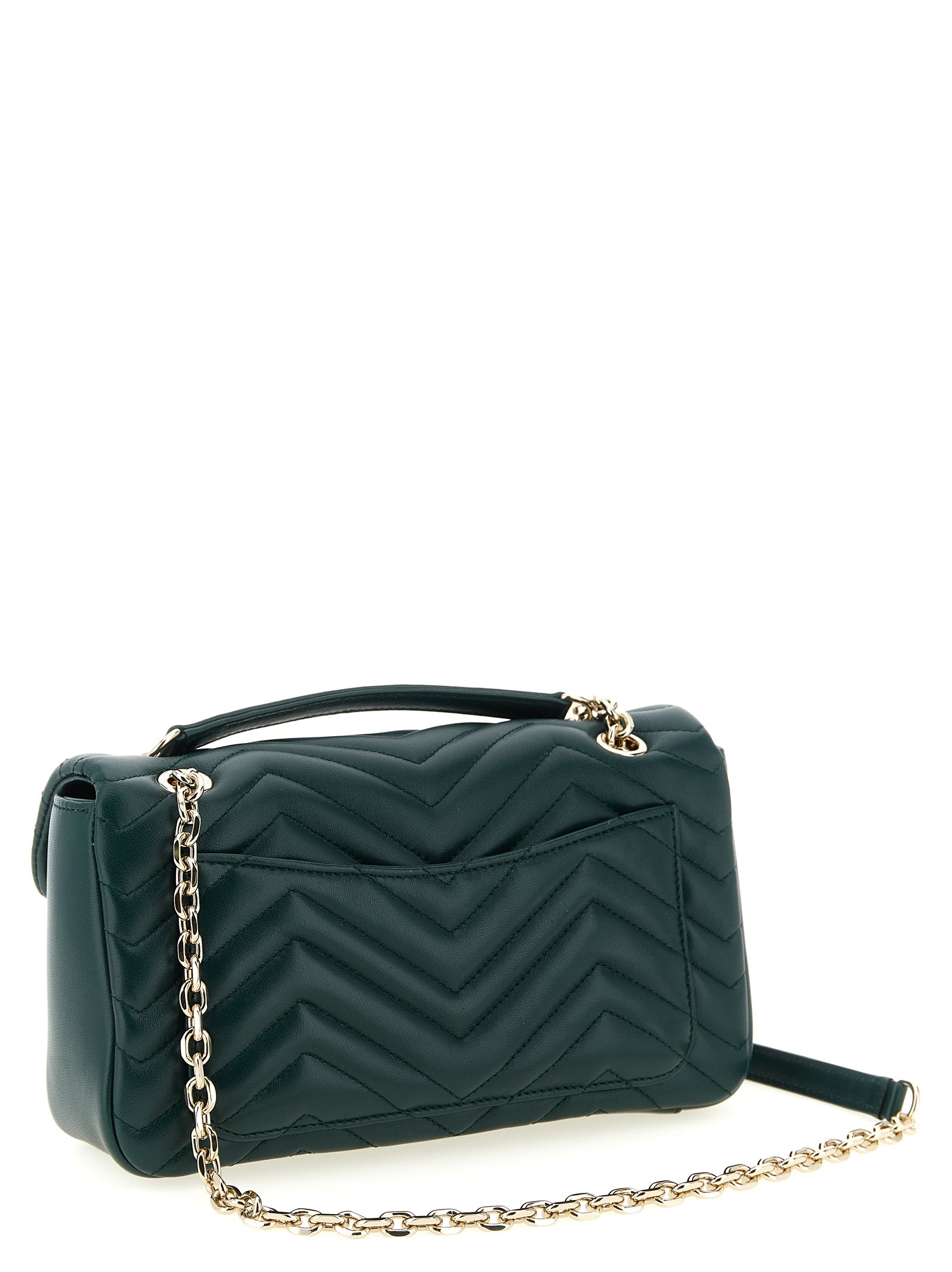 Gucci Green GG Marmont Lambskin Shoulder Bag