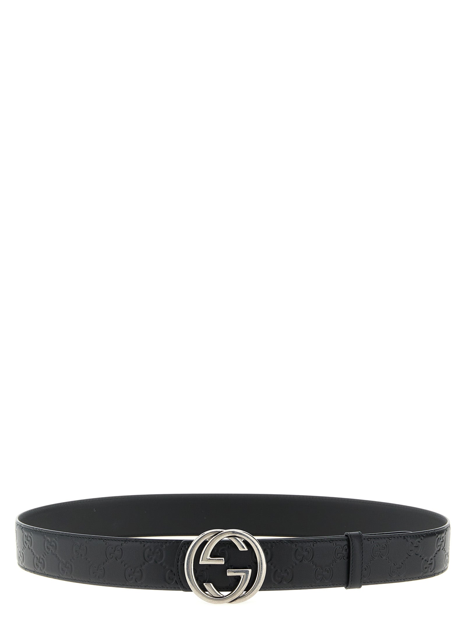 Gucci Black Reversible Leather Belt Calf Leather