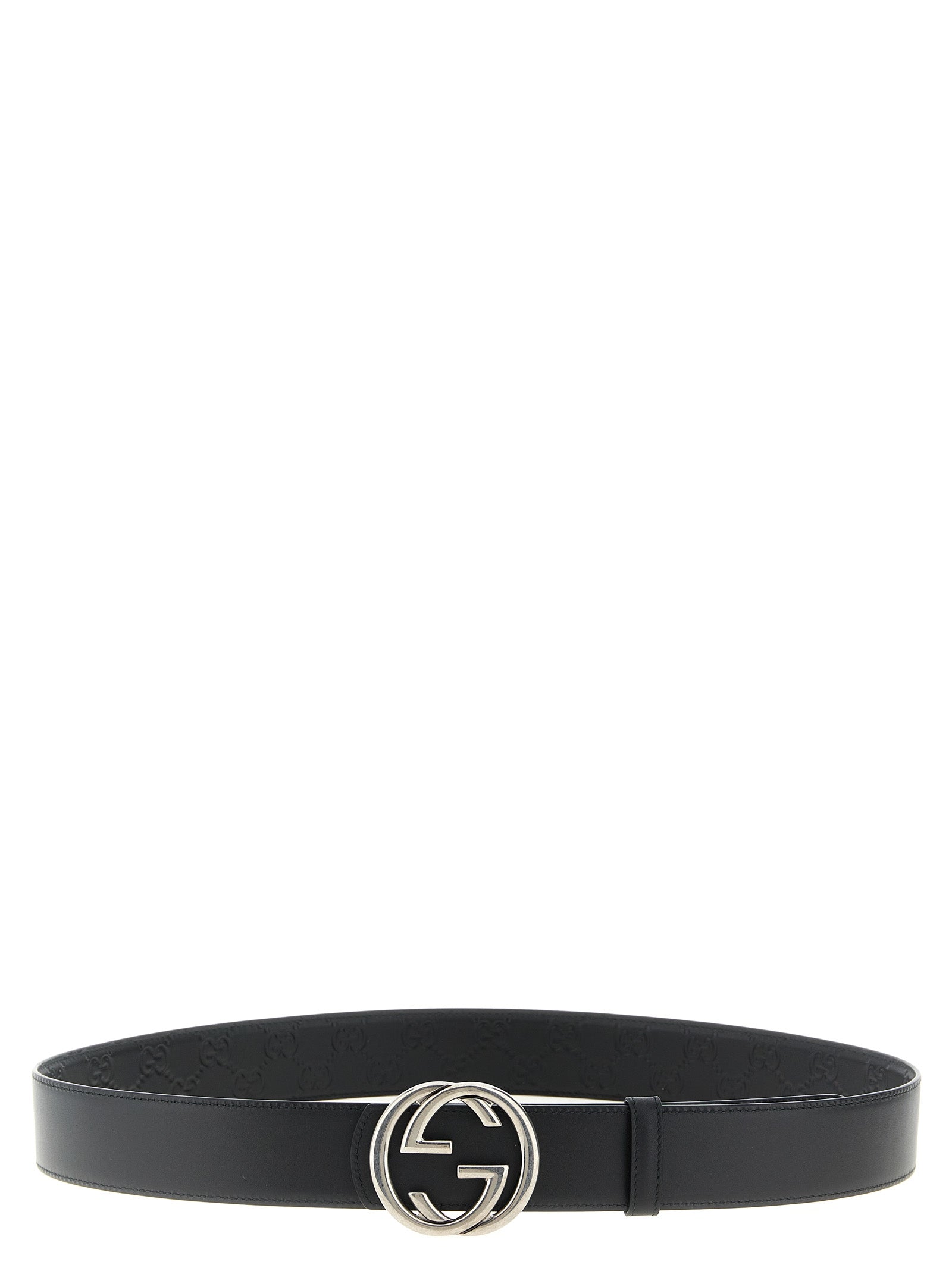 Gucci Black Reversible Leather Belt Calf Leather
