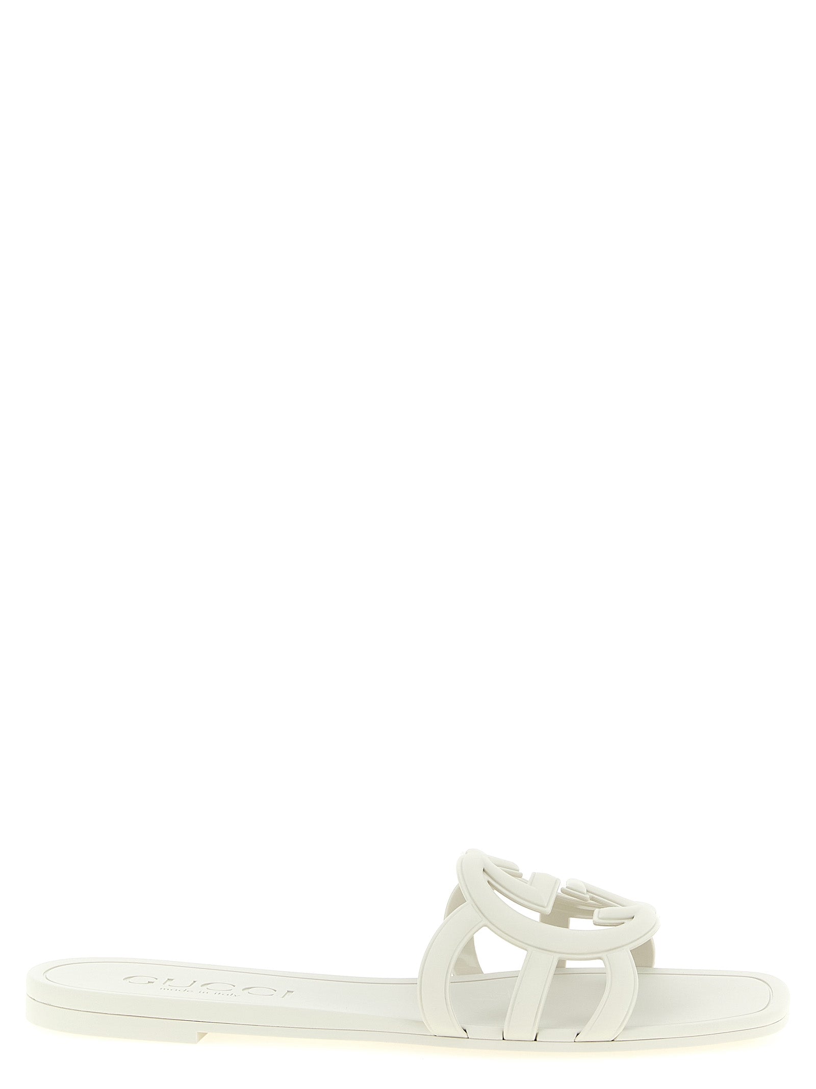 Gucci Gray Lido Rubber Sandals
