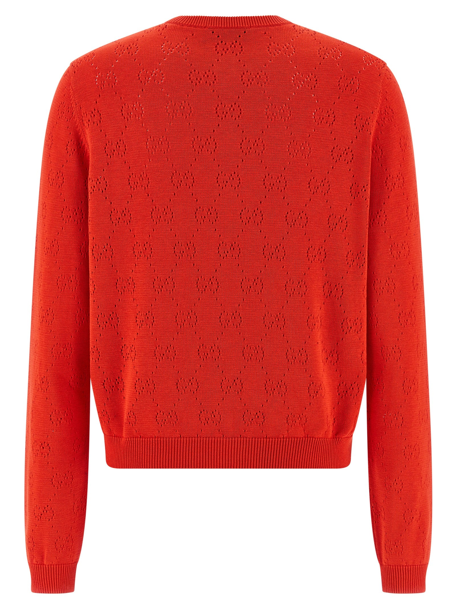 Gucci Red Cotton Silk Cardigan