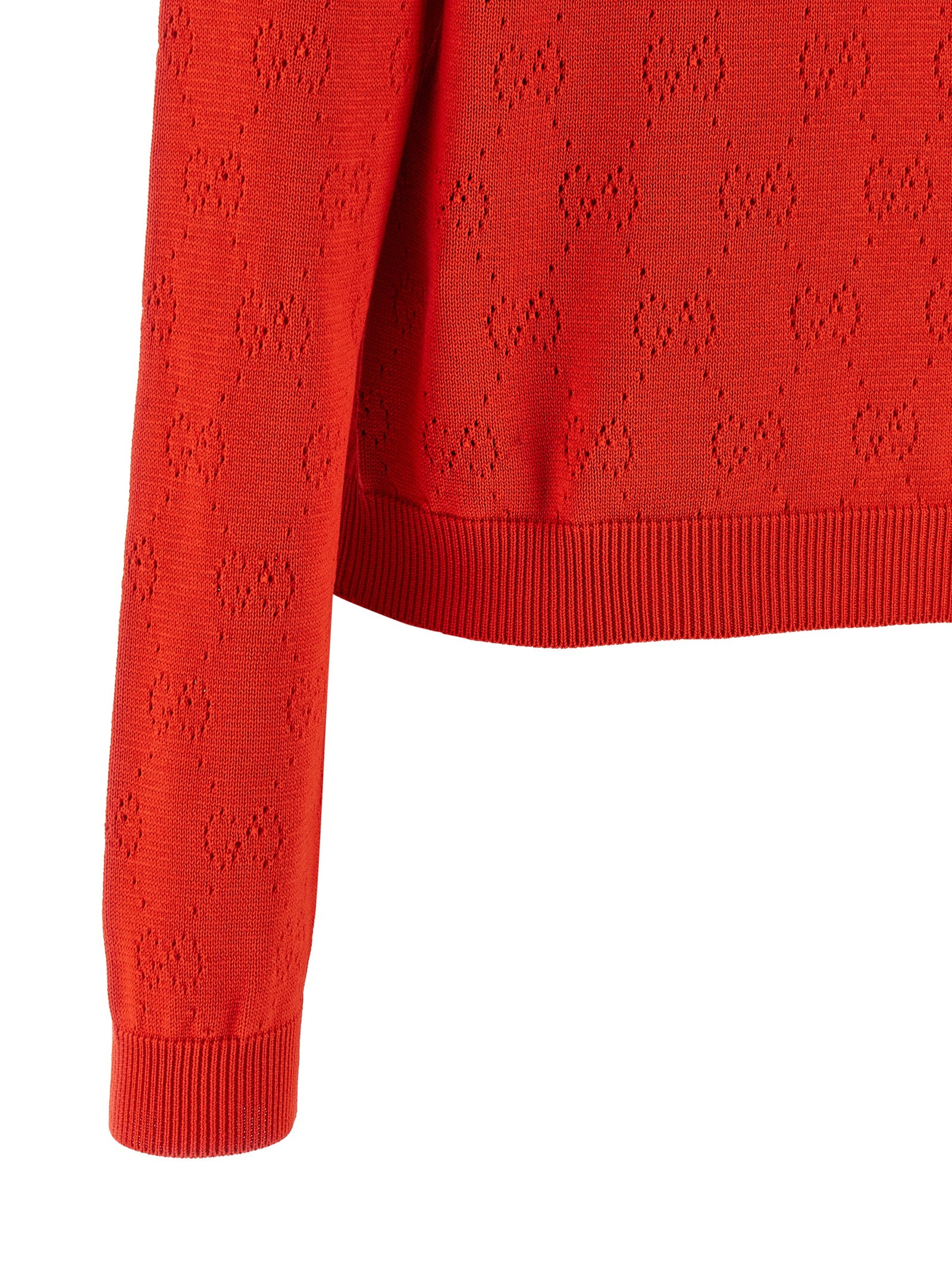Gucci Red Cotton Silk Cardigan