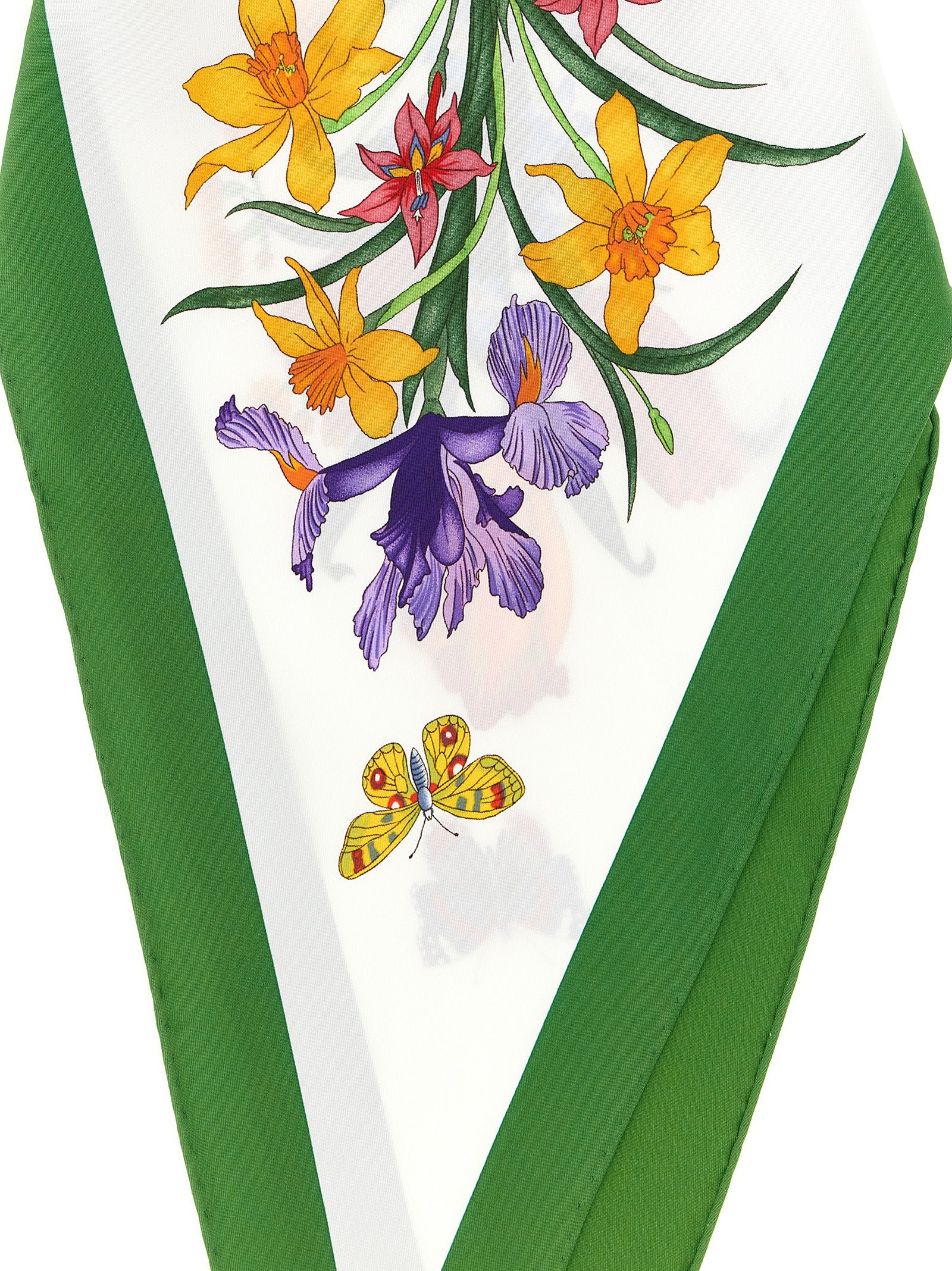 Gucci White Flora Silk Foulard